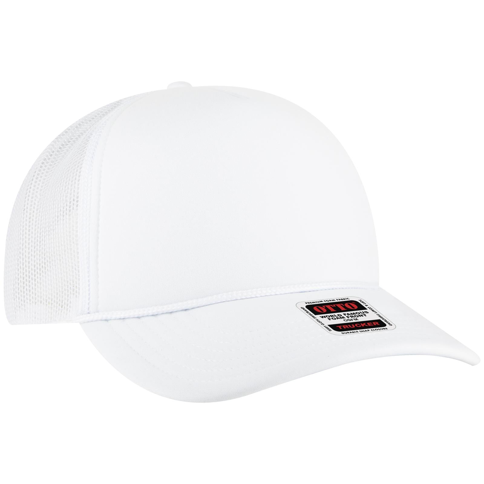Custom Embroidered or DTF Printed - OTTO CAP® 5 Panel High Crown Mesh Back Trucker Hat