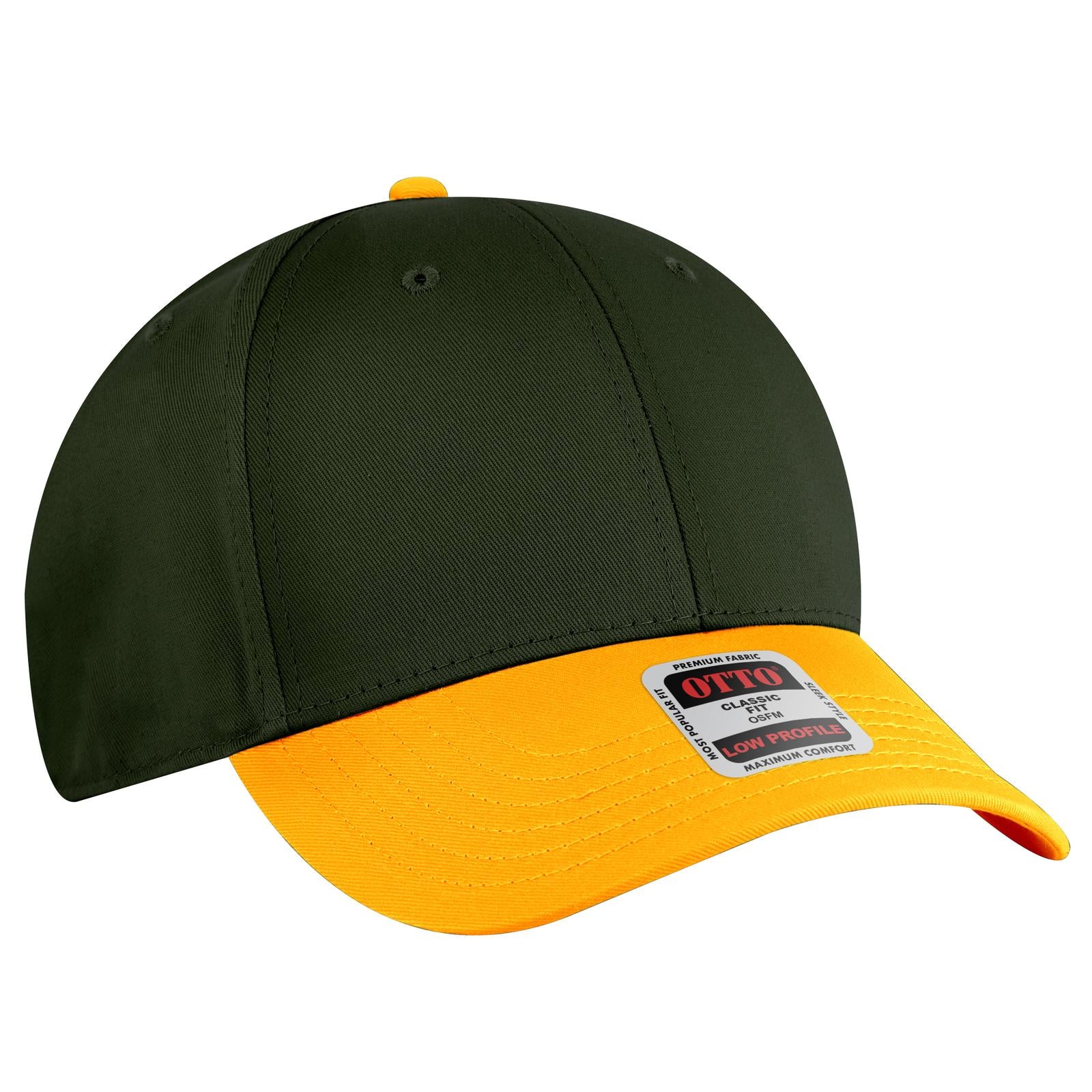 Custom Embroidered or DTF Printed - OTTO CAP® 6 Panel Low Profile Baseball Cap