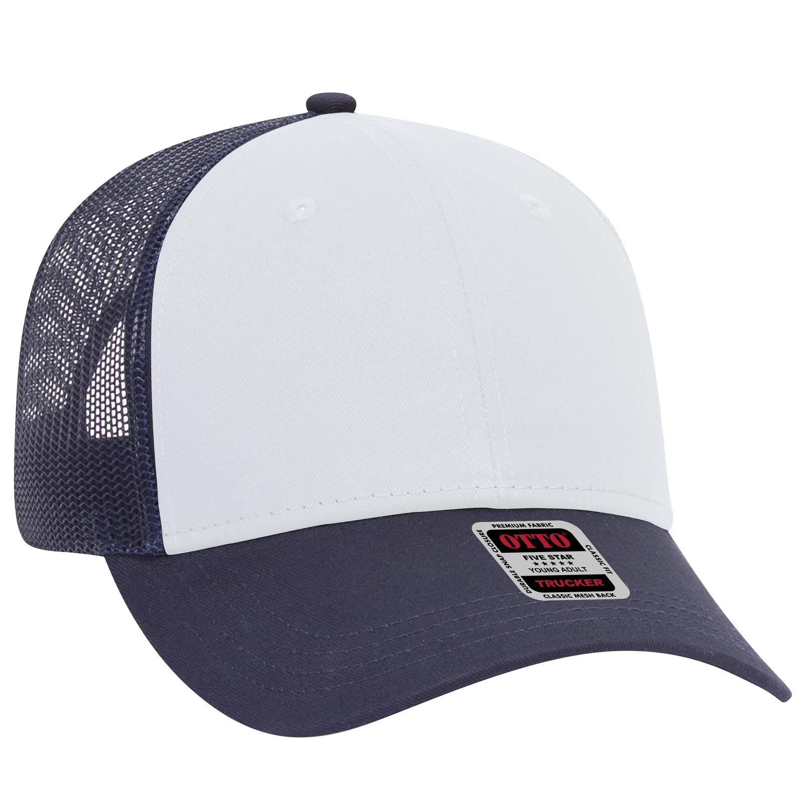 Custom Embroidered or DTF Printed - OTTO CAP® 6 Panel Low Profile Mesh Back Trucker Hat