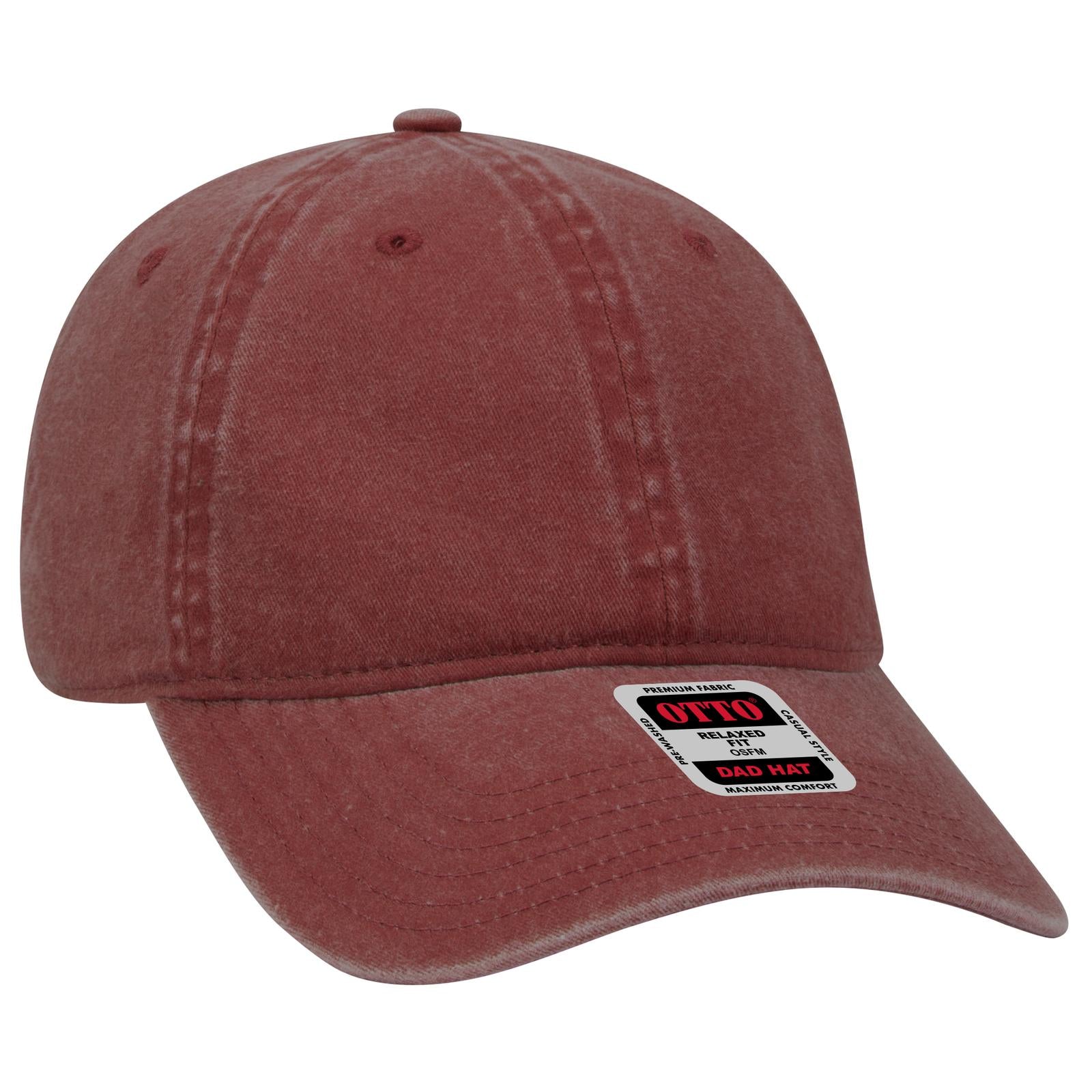 Custom Embroidered - OTTO CAP 6 Panel Low Profile Dad Hat