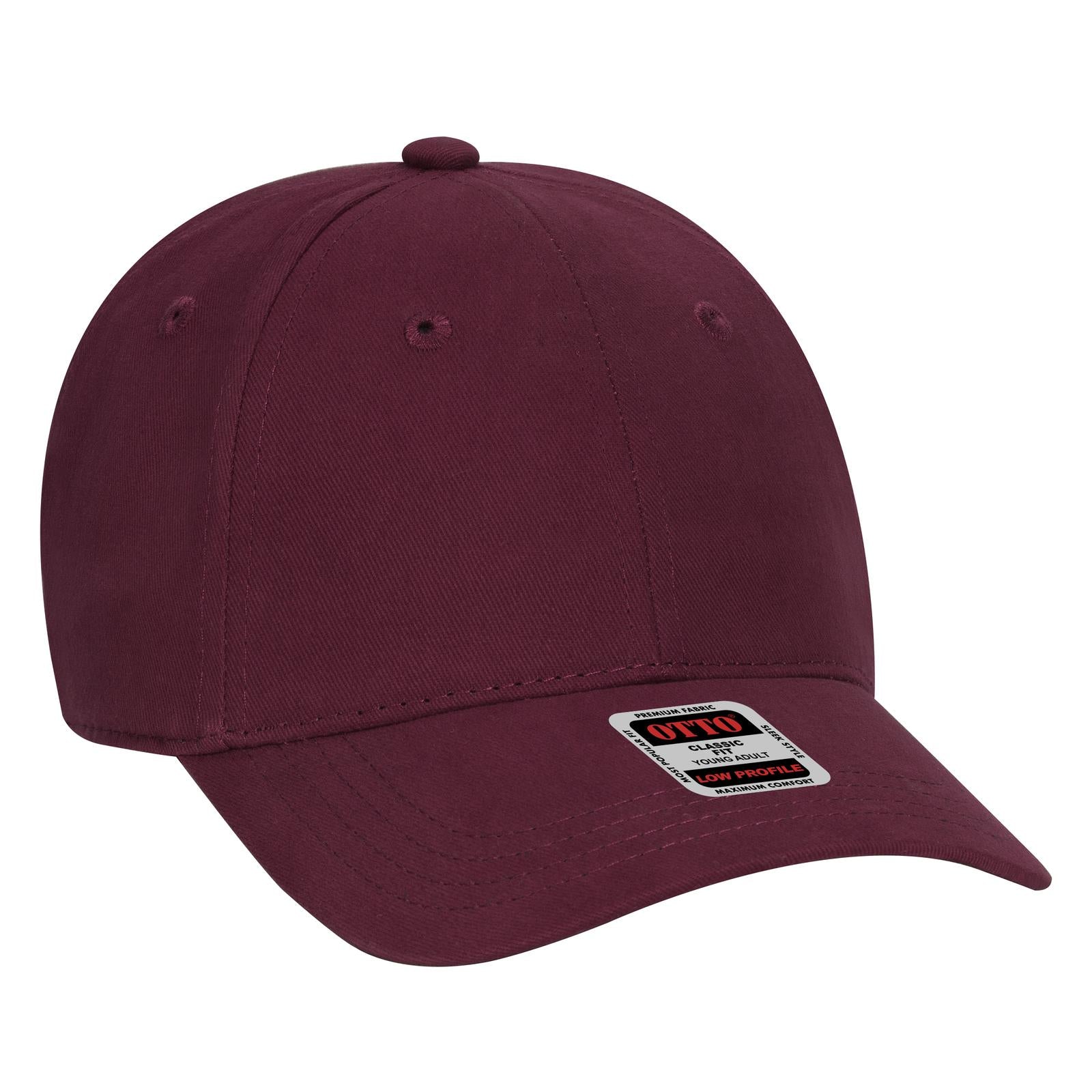 Custom Embroidered or DTF Printed - OTTO CAP® 6 Panel Low Profile Baseball Cap