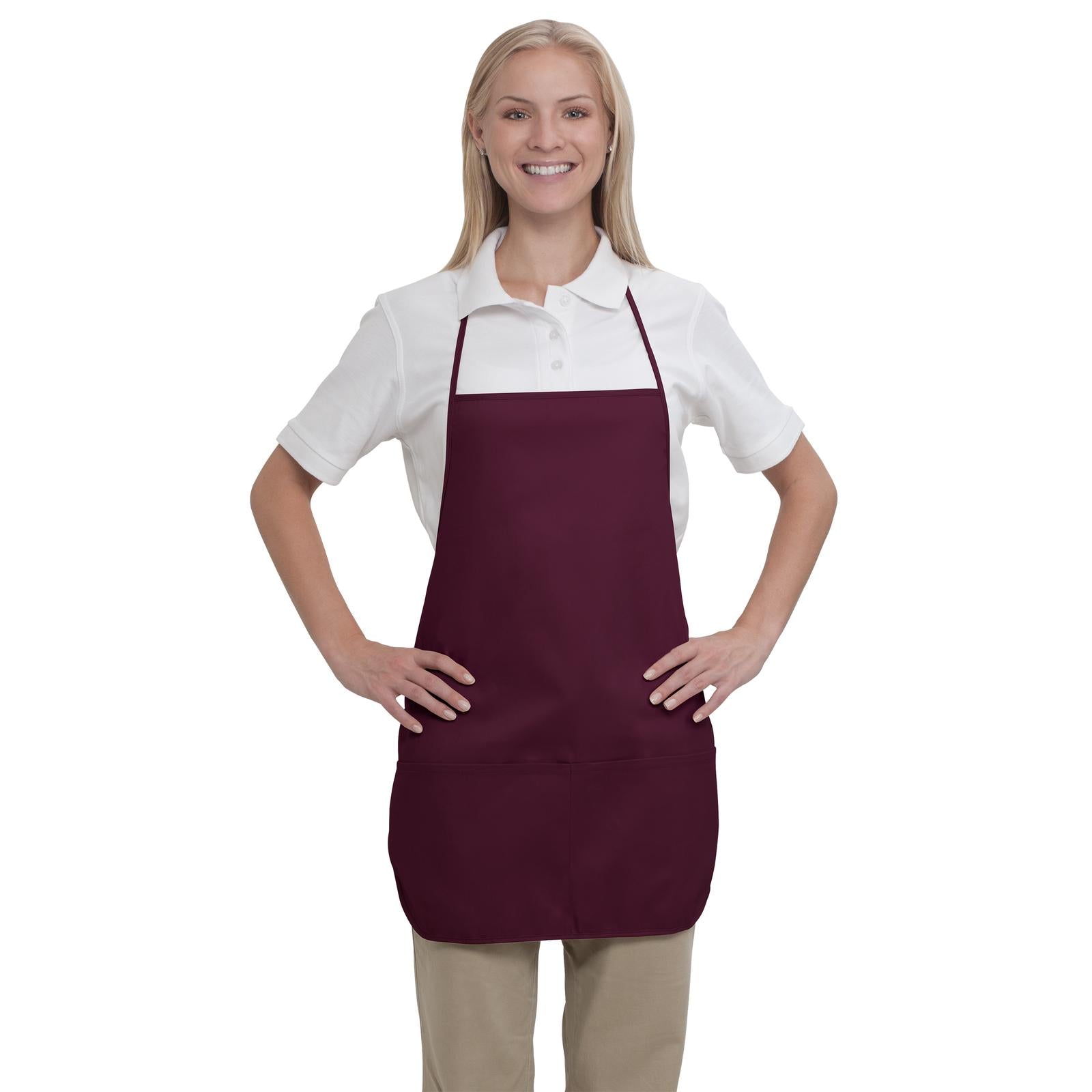 Custom Embroidered or DTF Printed - OTTO 2 Pocket Medium Bib Apron