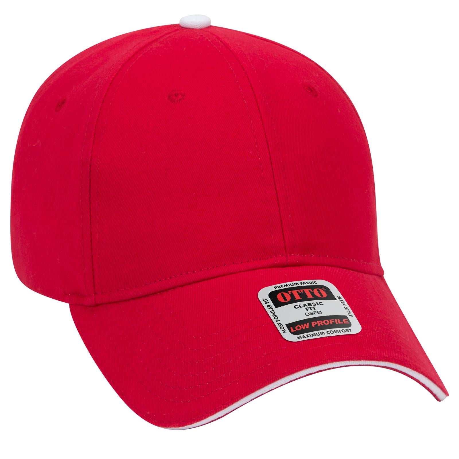 Custom Embroidered or DTF Printed - OTTO CAP® 6 Panel Low Profile Baseball Cap
