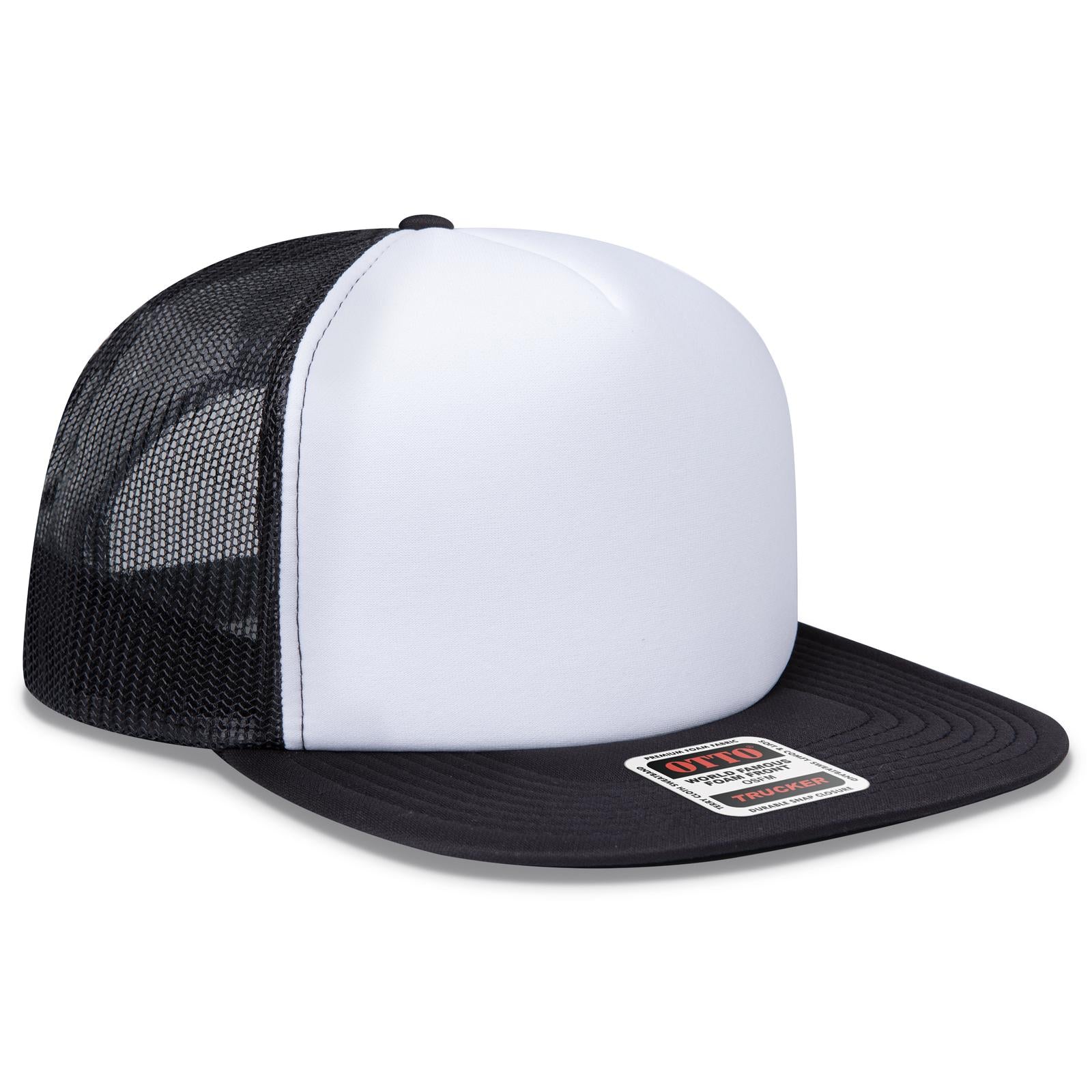 Custom Embroidered or DTF Printed - OTTO CAP® OTTO SNAP 5 Panel High Crown Mesh Back Trucker Snapback Hat