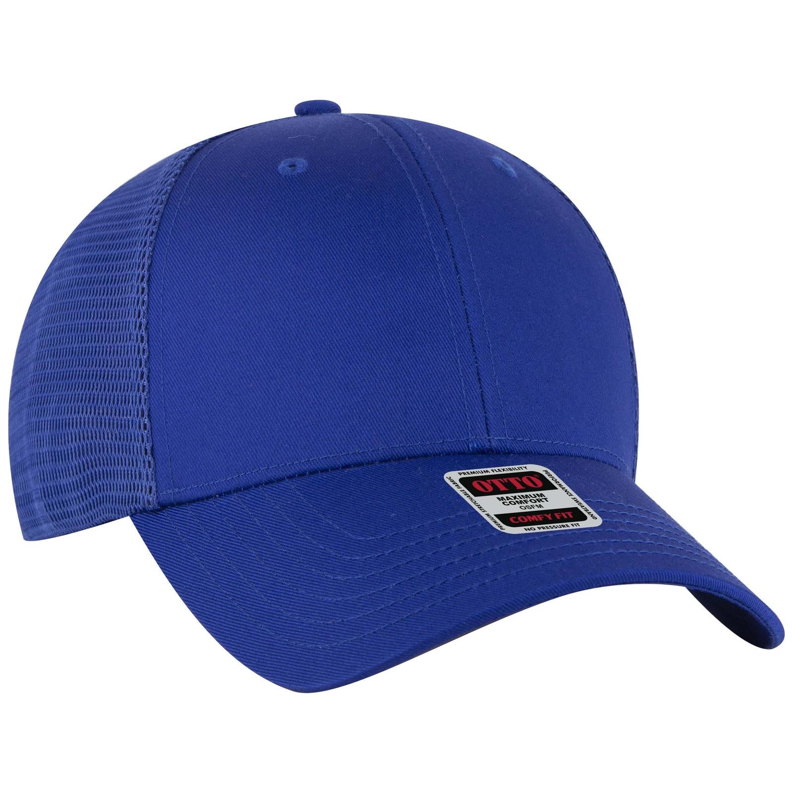 Custom Embroidered or DTF Printed - OTTO CAP® OTTO COMFY FIT® 6 Panel Low Profile Mesh Back Trucker Hat