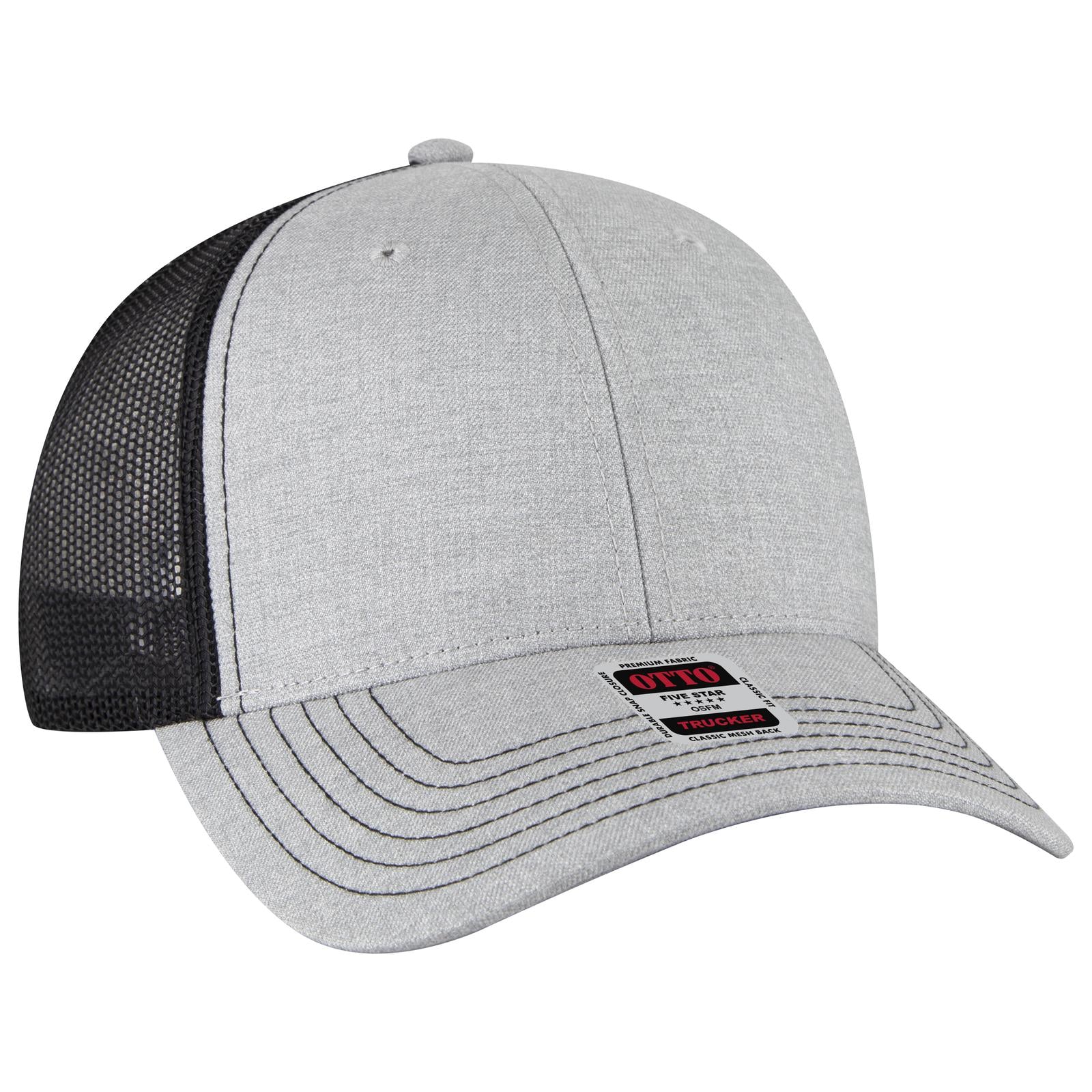 Custom Embroidered - OTTO CAP 6 Panel Low Profile Mesh Back Trucker Hat