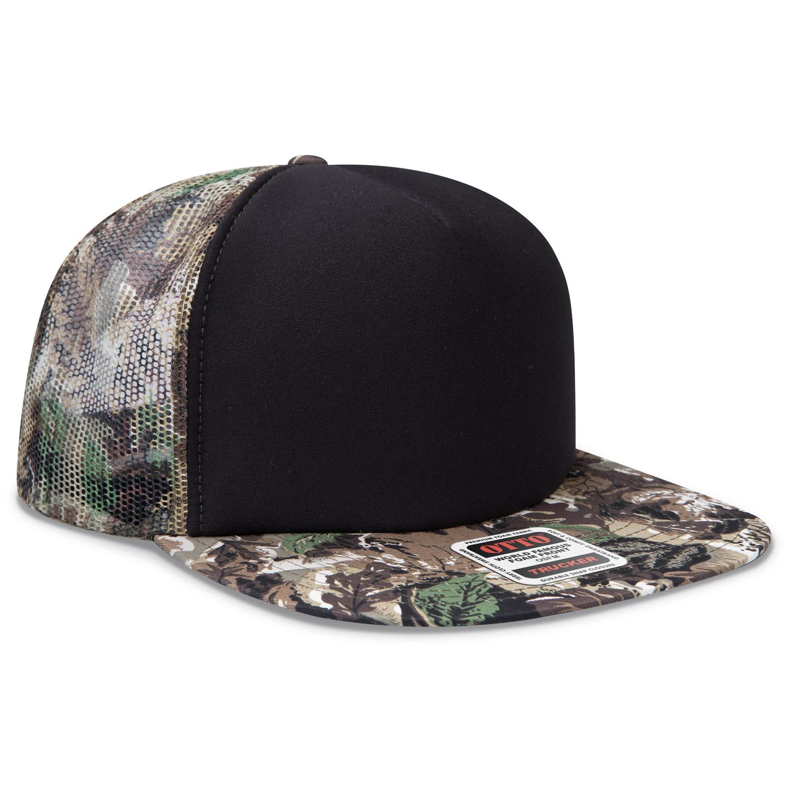 Custom Embroidered or DTF Printed - OTTO CAP® OTTO SNAP 5 Panel High Crown Mesh Back Trucker Snapback Hat