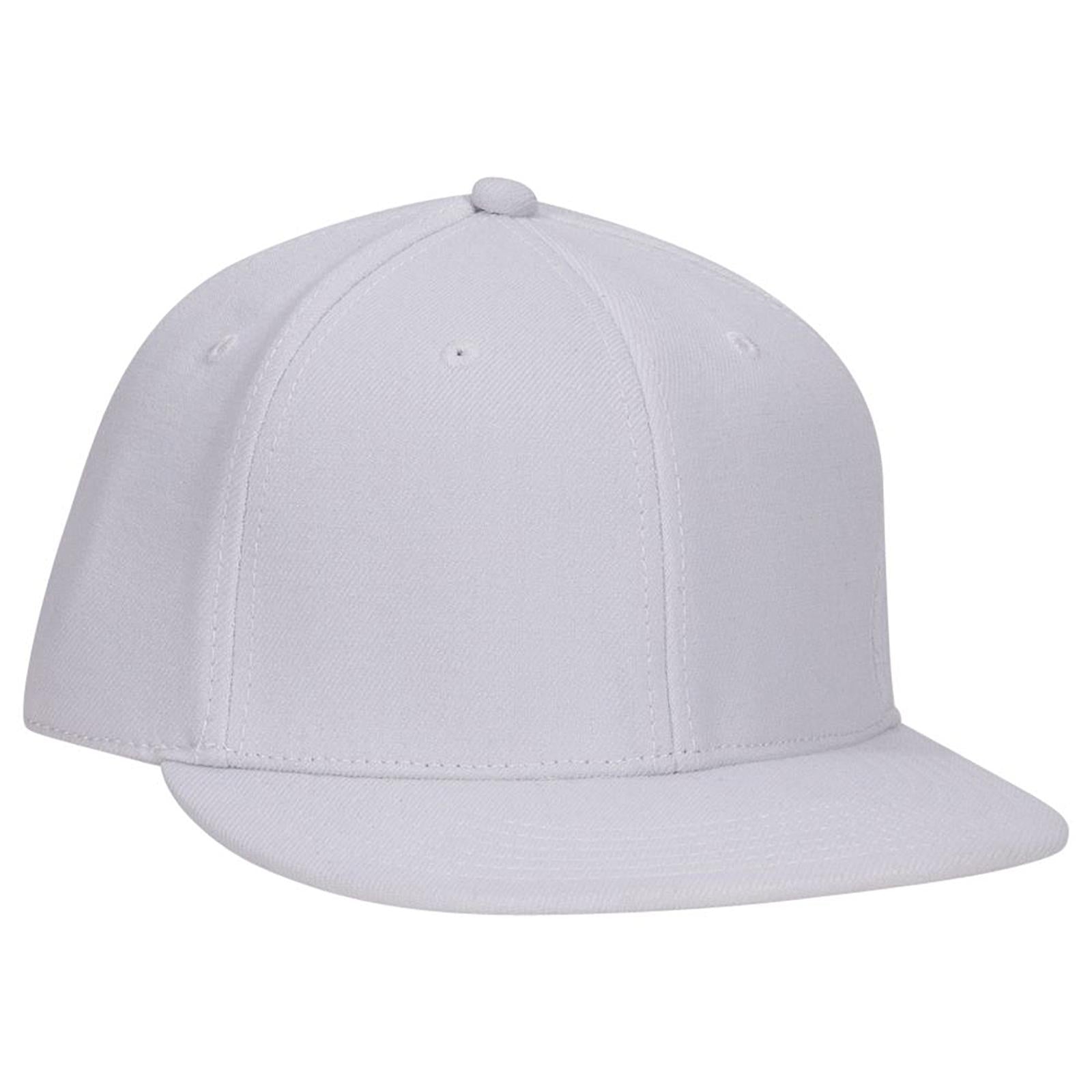 Custom Embroidered or DTF Printed - OTTO CAP® OTTO FLEX® Fitted 6 Panel Mid Profile Flat Visor Baseball Cap