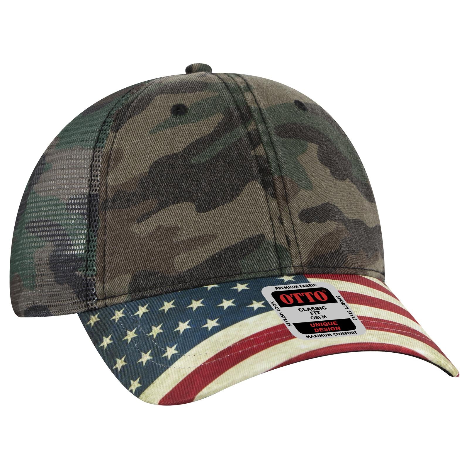 Custom Embroidered or DTF Printed - OTTO CAP® 6 Panel Low Profile Mesh Back Trucker Dad Hat