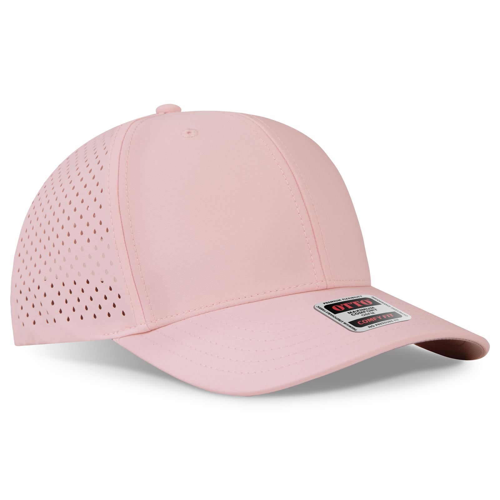 Custom Embroidered or DTF Printed - OTTO CAP® OTTO COMFY FIT® 6 Panel Mid Profile Perforated Baseball Cap