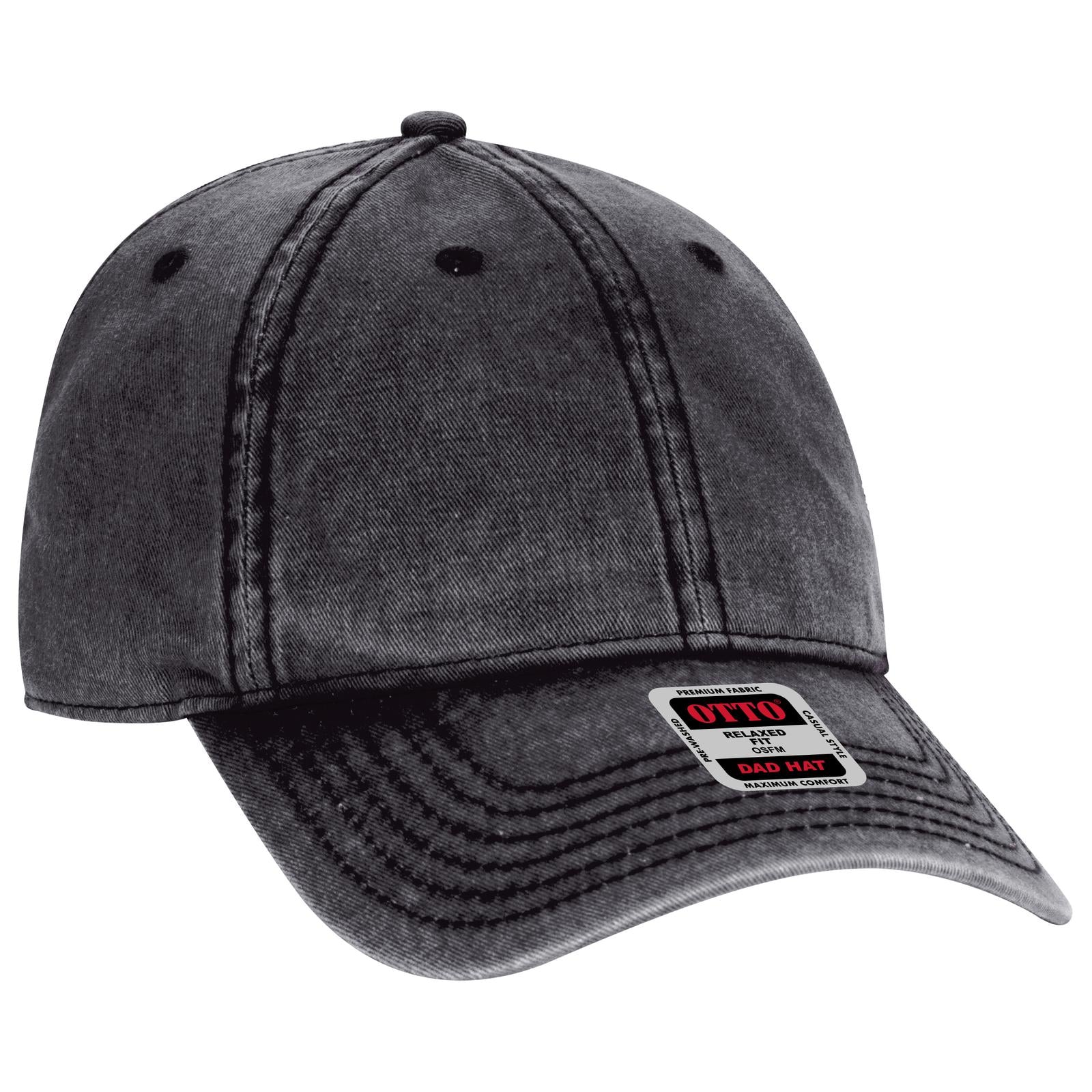Custom Embroidered or DTF Printed - OTTO CAP® 6 Panel Low Profile Dad Hat