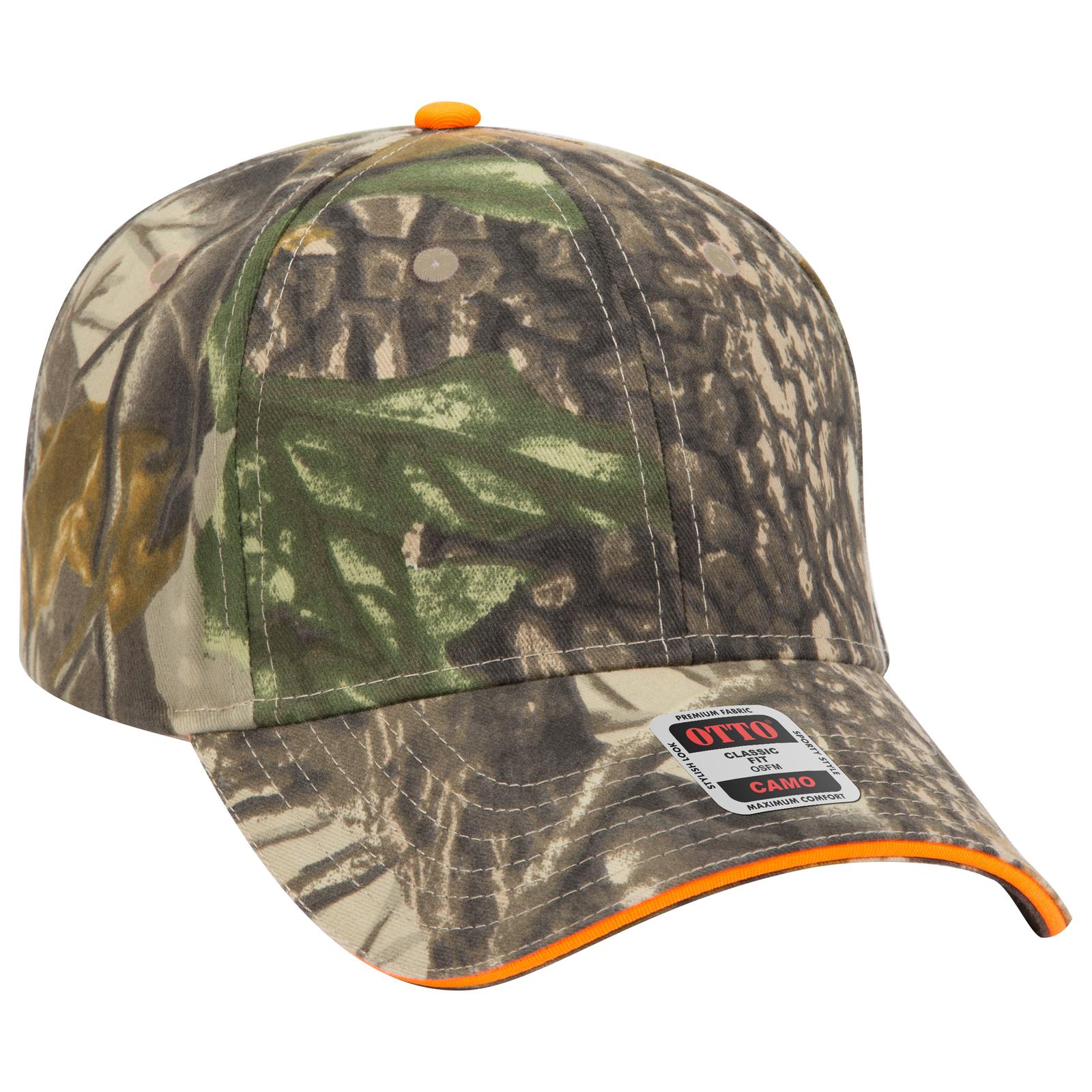 Custom Embroidered or DTF Printed - OTTO CAP® Camouflage 6 Panel Low Profile Baseball Cap