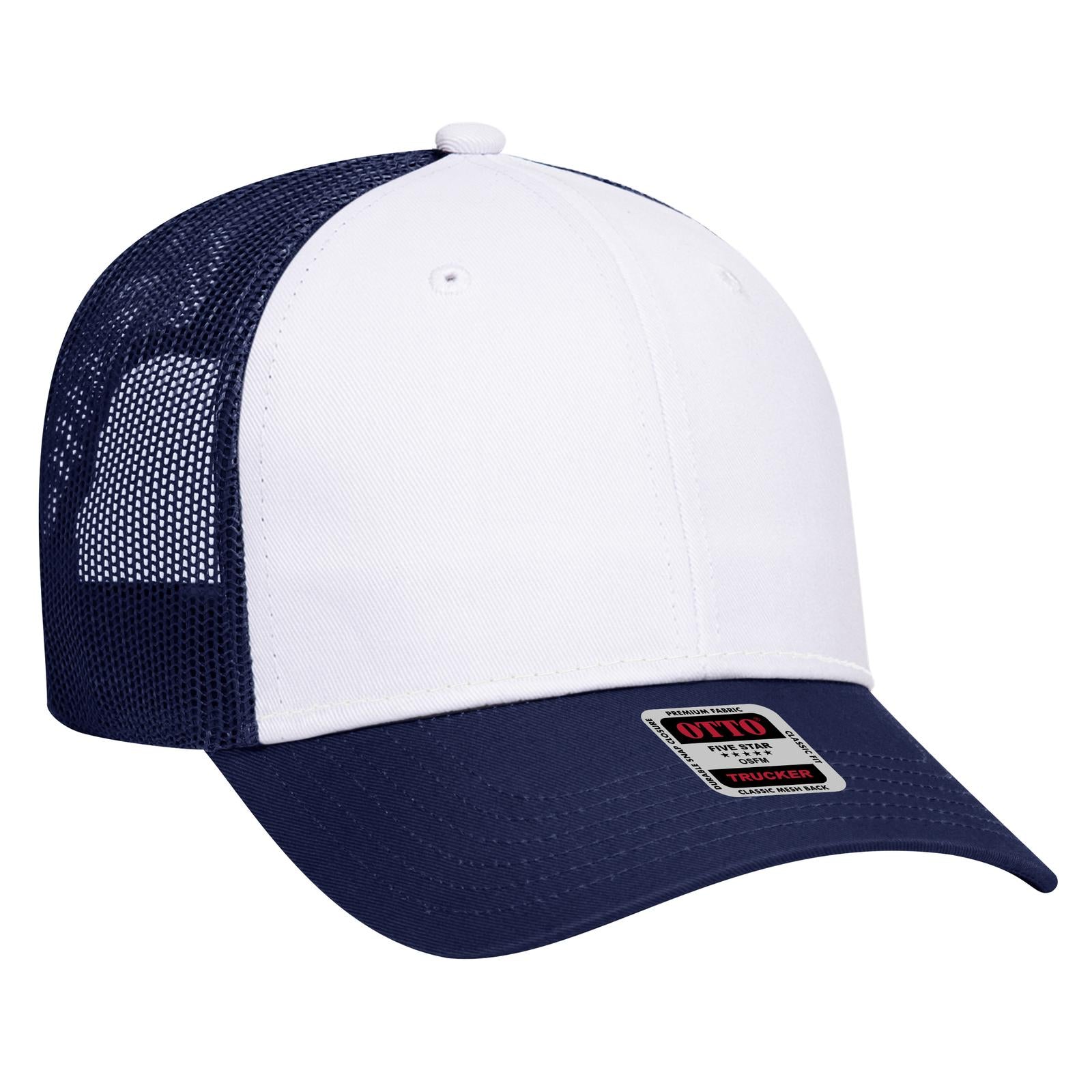 Custom Embroidered or DTF Printed - OTTO CAP® 6 Panel Low Profile Mesh Back Trucker Hat