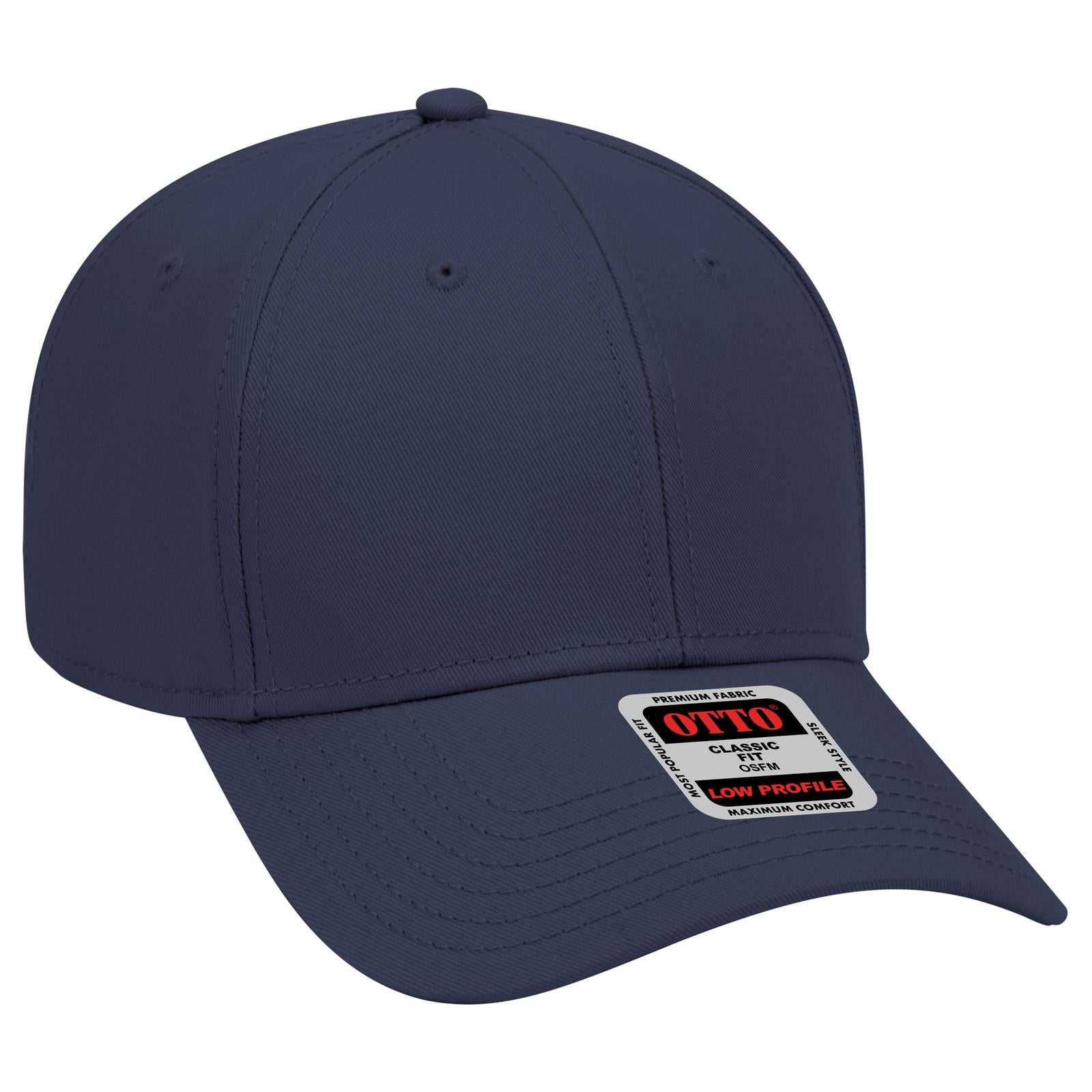 Custom Embroidered or DTF Printed - OTTO CAP® 6 Panel Low Profile Baseball Cap