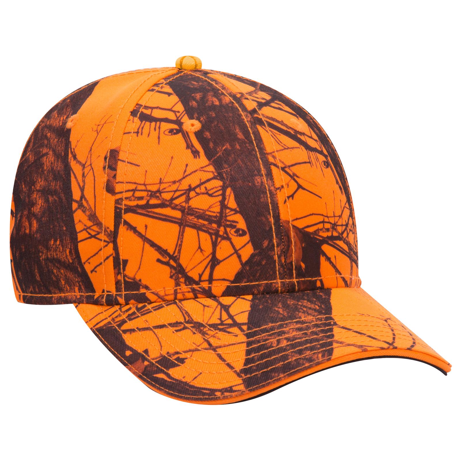Custom Embroidered or DTF Printed - OTTO CAP® Mossy Oak Camouflage Sandwich Visor 6 Panel Low Profile Baseball Cap
