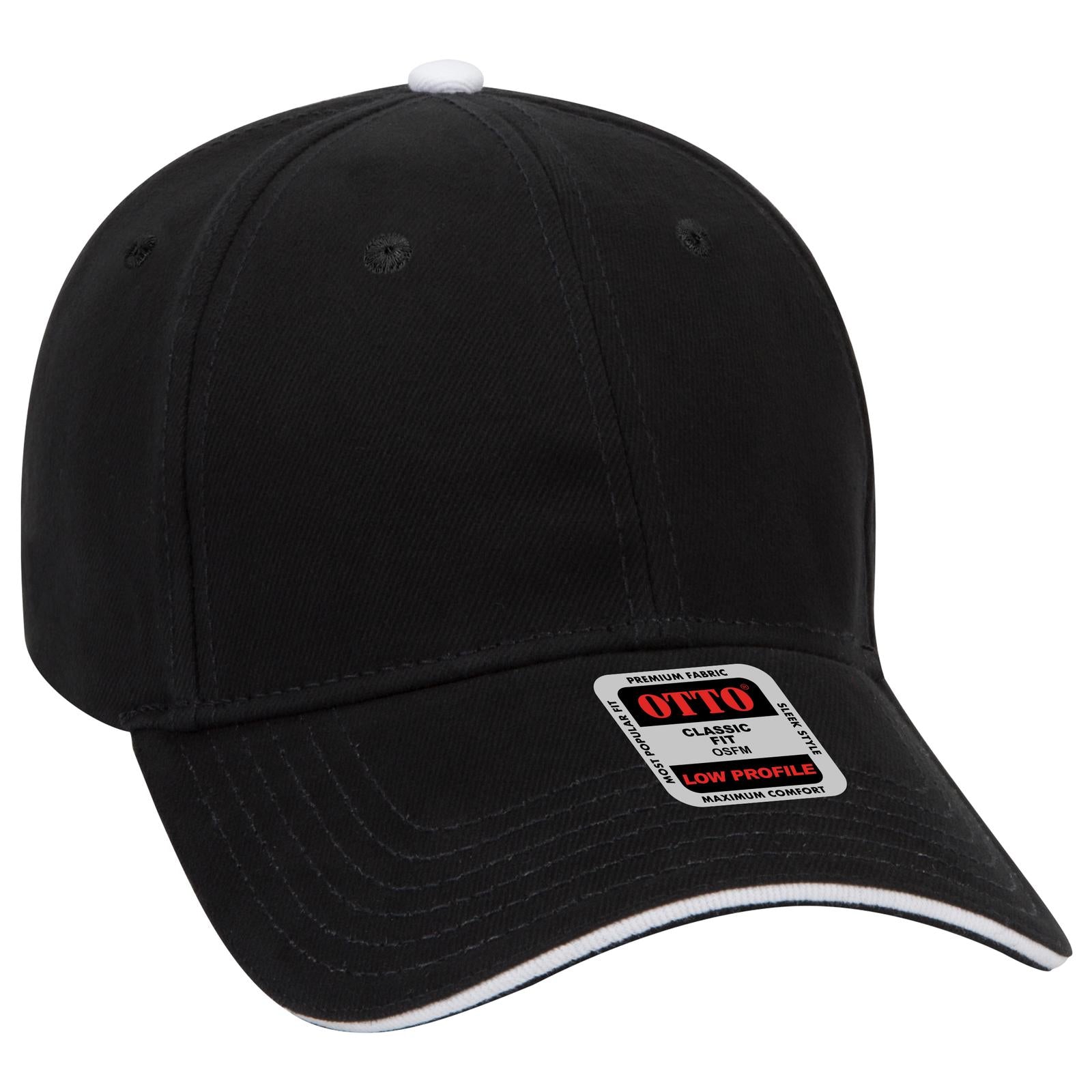 Custom Embroidered or DTF Printed - OTTO CAP® 6 Panel Low Profile Baseball Cap