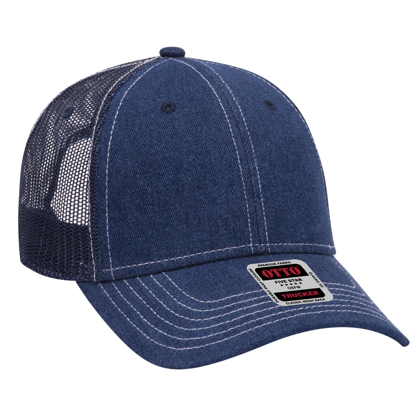 Custom Embroidered or DTF Printed - OTTO CAP® 6 Panel Low Profile Mesh Back Trucker Hat