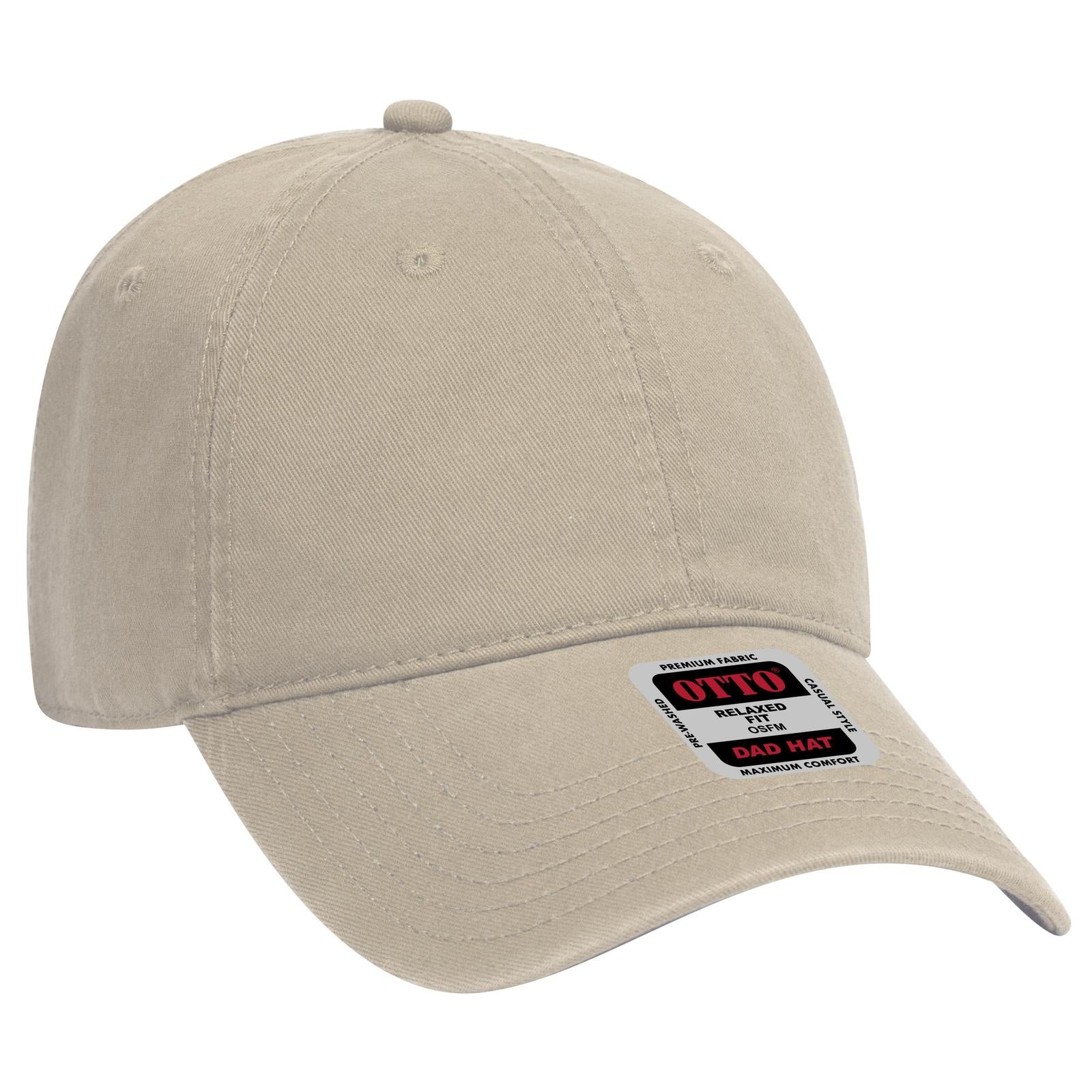 Custom Embroidered or DTF Printed - OTTO CAP® 6 Panel Low Profile Dad Hat