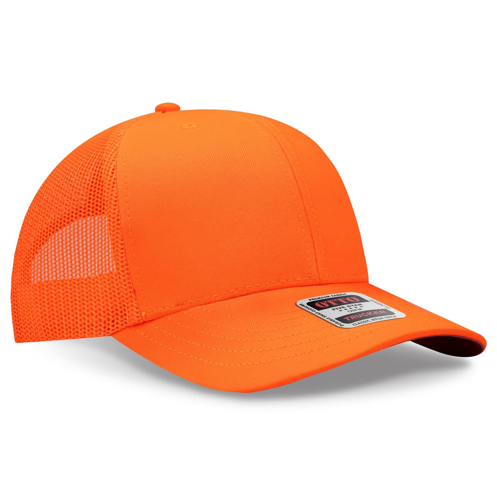 Custom Embroidered or DTF Printed - OTTO CAP® 6 Panel Mid Profile Mesh Back Trucker Hat