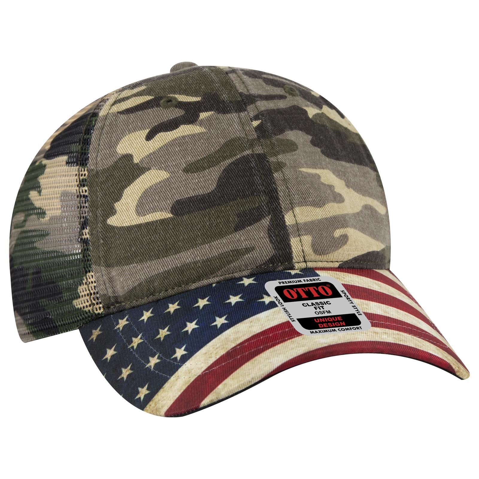 Custom Embroidered or DTF Printed - OTTO CAP® 6 Panel Low Profile Mesh Back Trucker Dad Hat