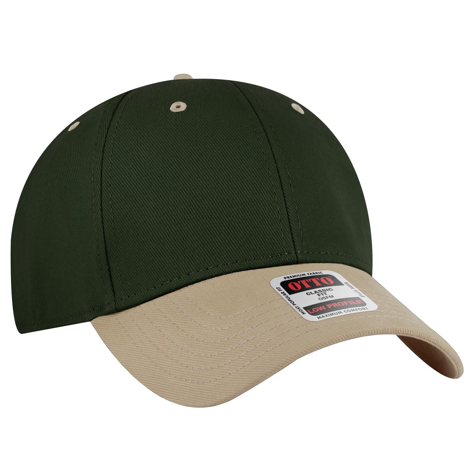 Custom Embroidered or DTF Printed - OTTO CAP® 6 Panel Low Profile Baseball Cap