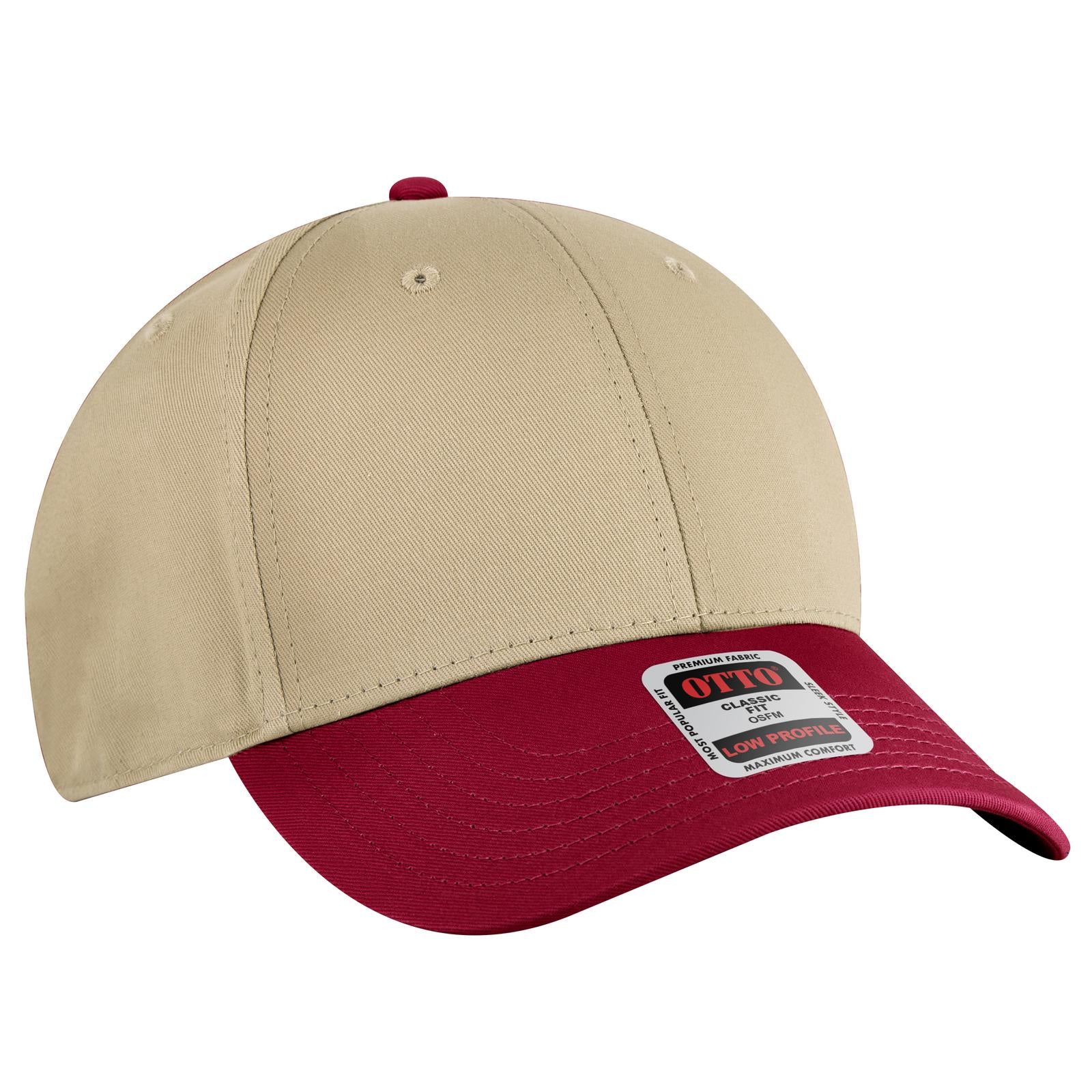 Custom Embroidered or DTF Printed - OTTO CAP® 6 Panel Low Profile Baseball Cap