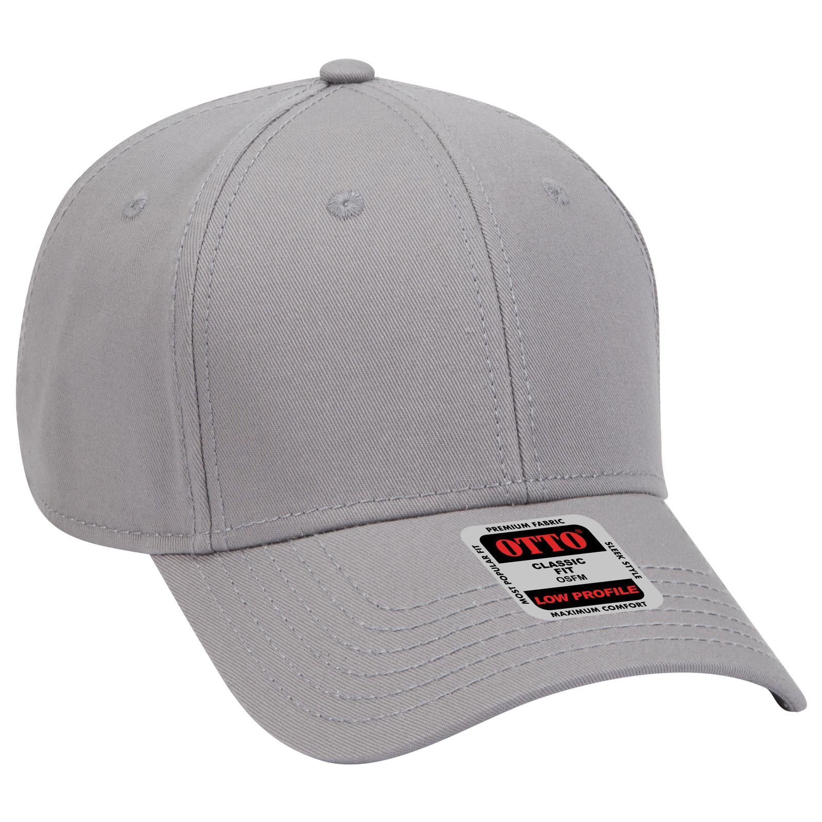 Custom Embroidered or DTF Printed - OTTO CAP® 6 Panel Low Profile Baseball Cap