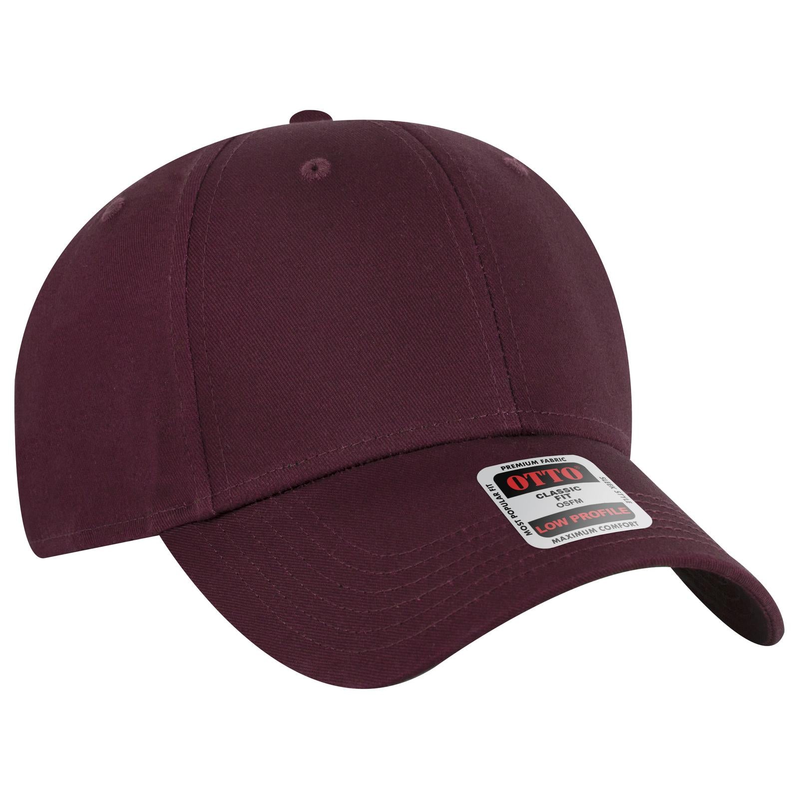 Custom Embroidered or DTF Printed - OTTO CAP® 6 Panel Low Profile Baseball Cap