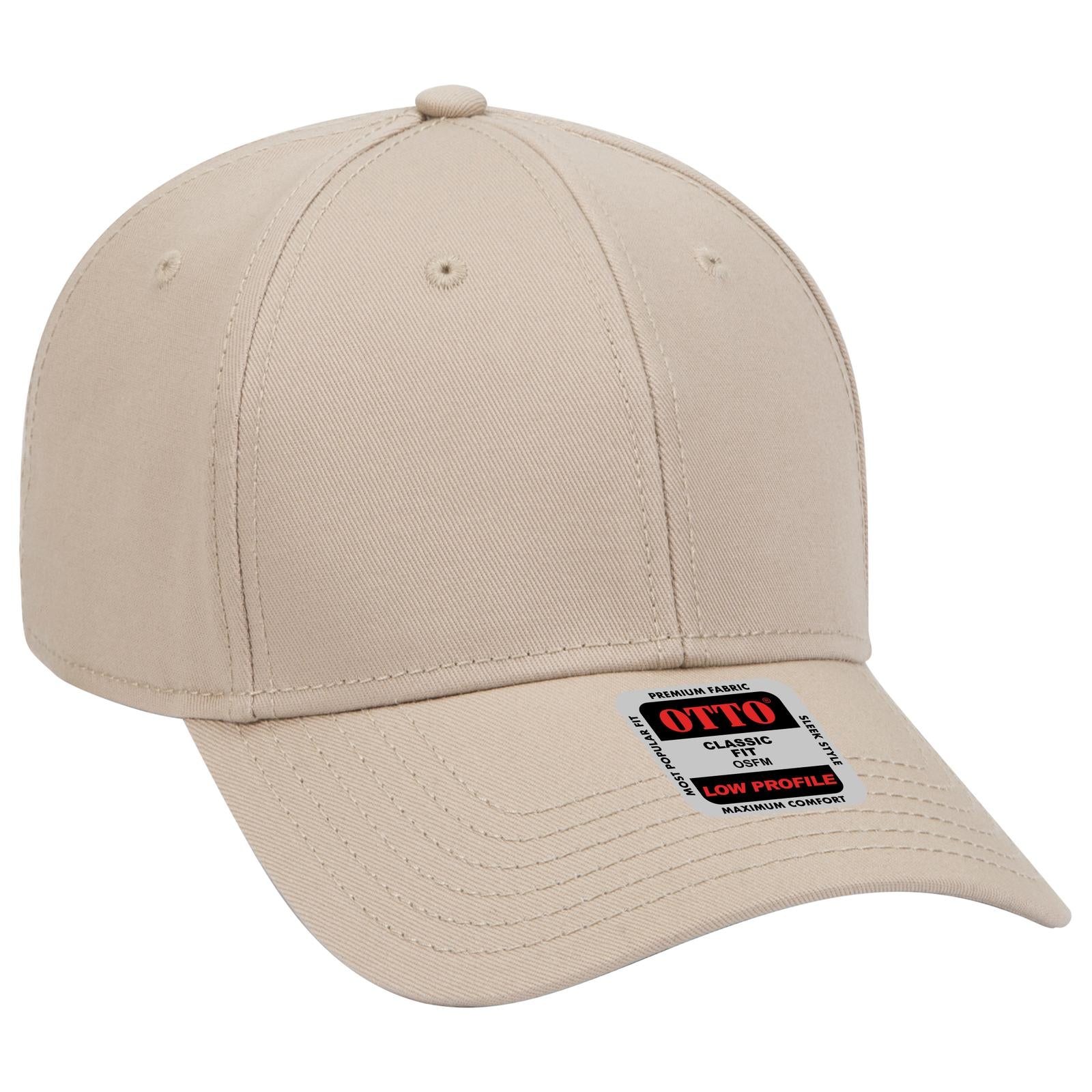 Custom Embroidered or DTF Printed - OTTO CAP® 6 Panel Low Profile Baseball Cap