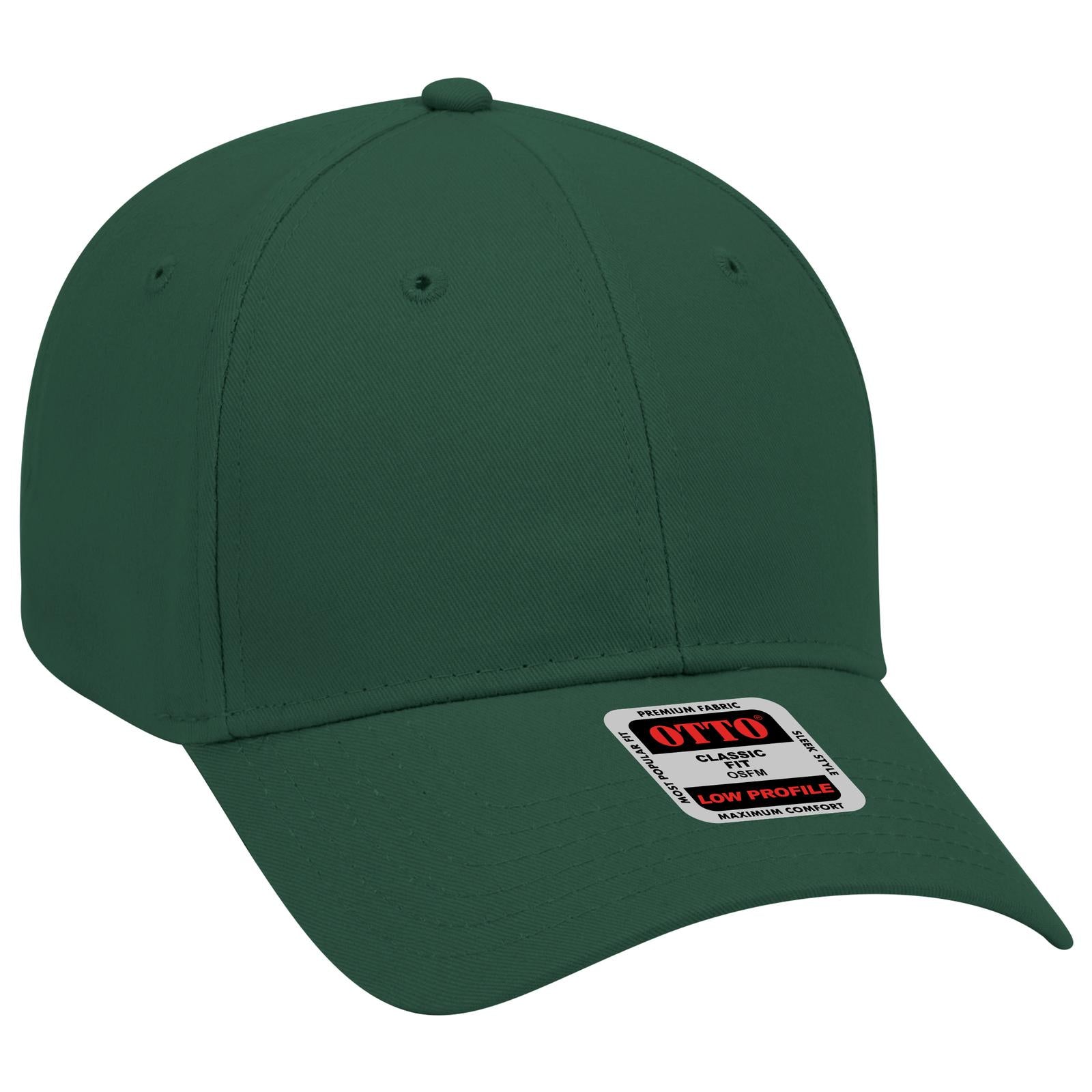 Custom Embroidered or DTF Printed - OTTO CAP® 6 Panel Low Profile Baseball Cap