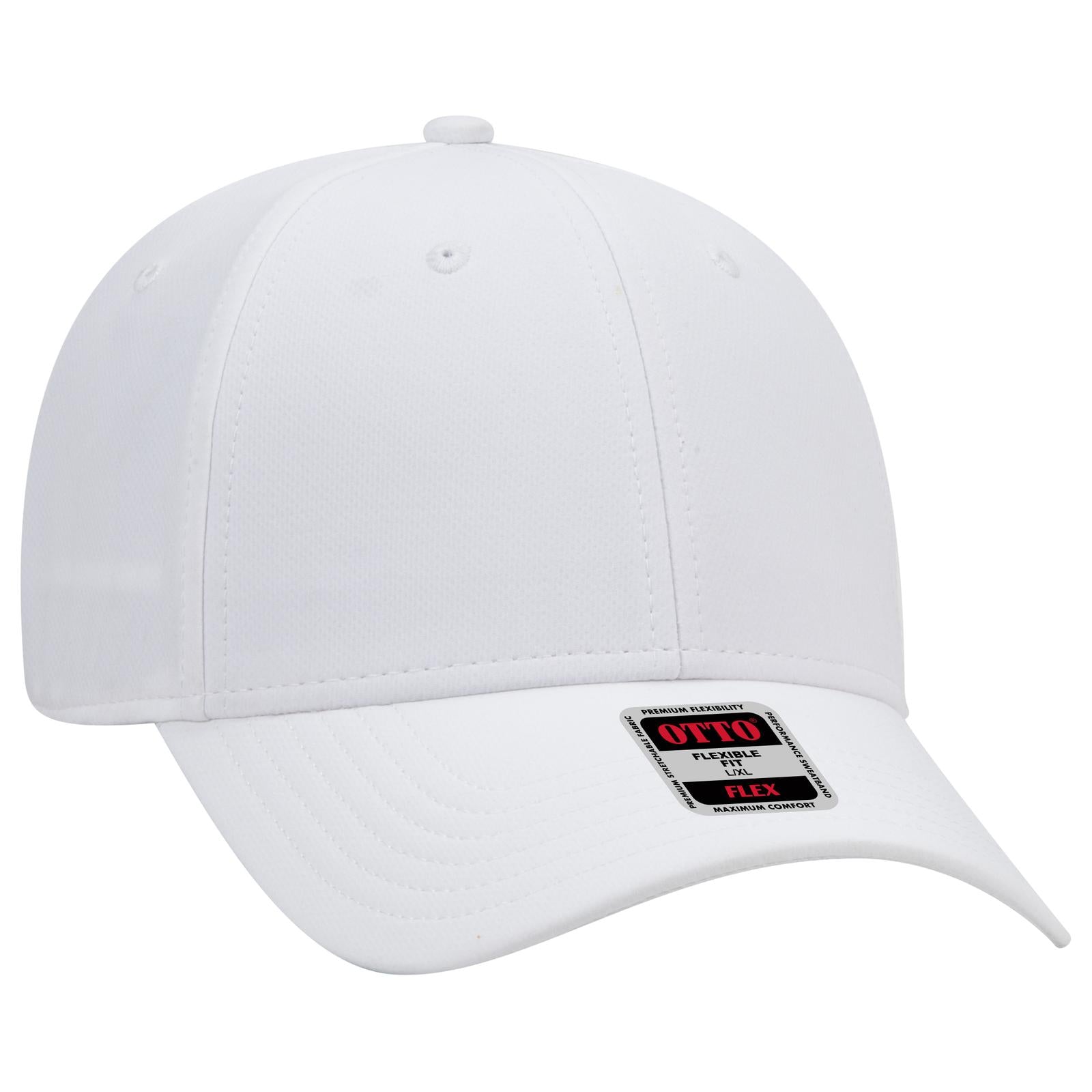 Custom Embroidered or DTF Printed - OTTO CAP® OTTO FLEX® Fitted UPF 50+ 6 Panel Low Profile Baseball Cap