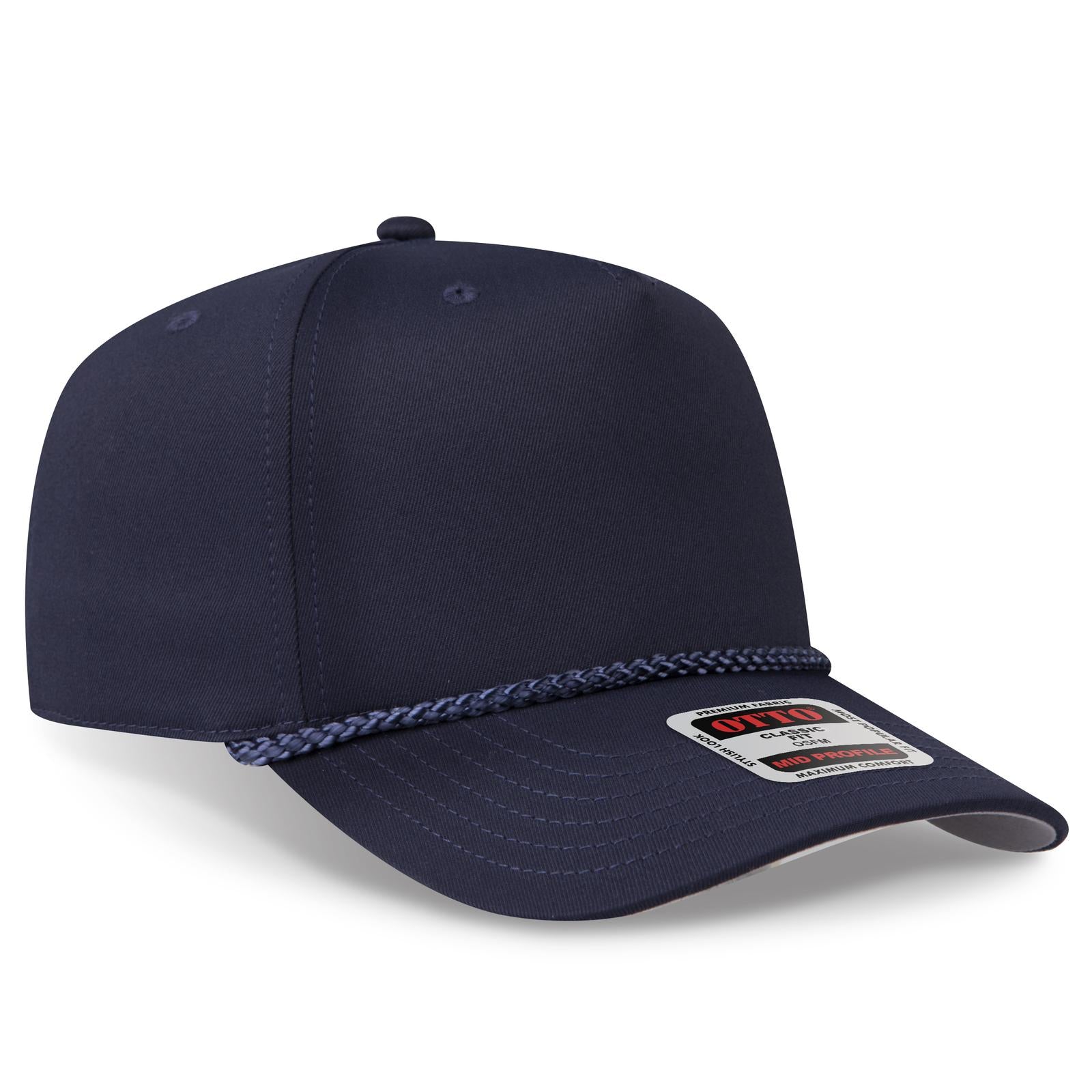 Custom Embroidered or DTF Printed - OTTO CAP® 5 Panel Mid Profile Baseball Cap