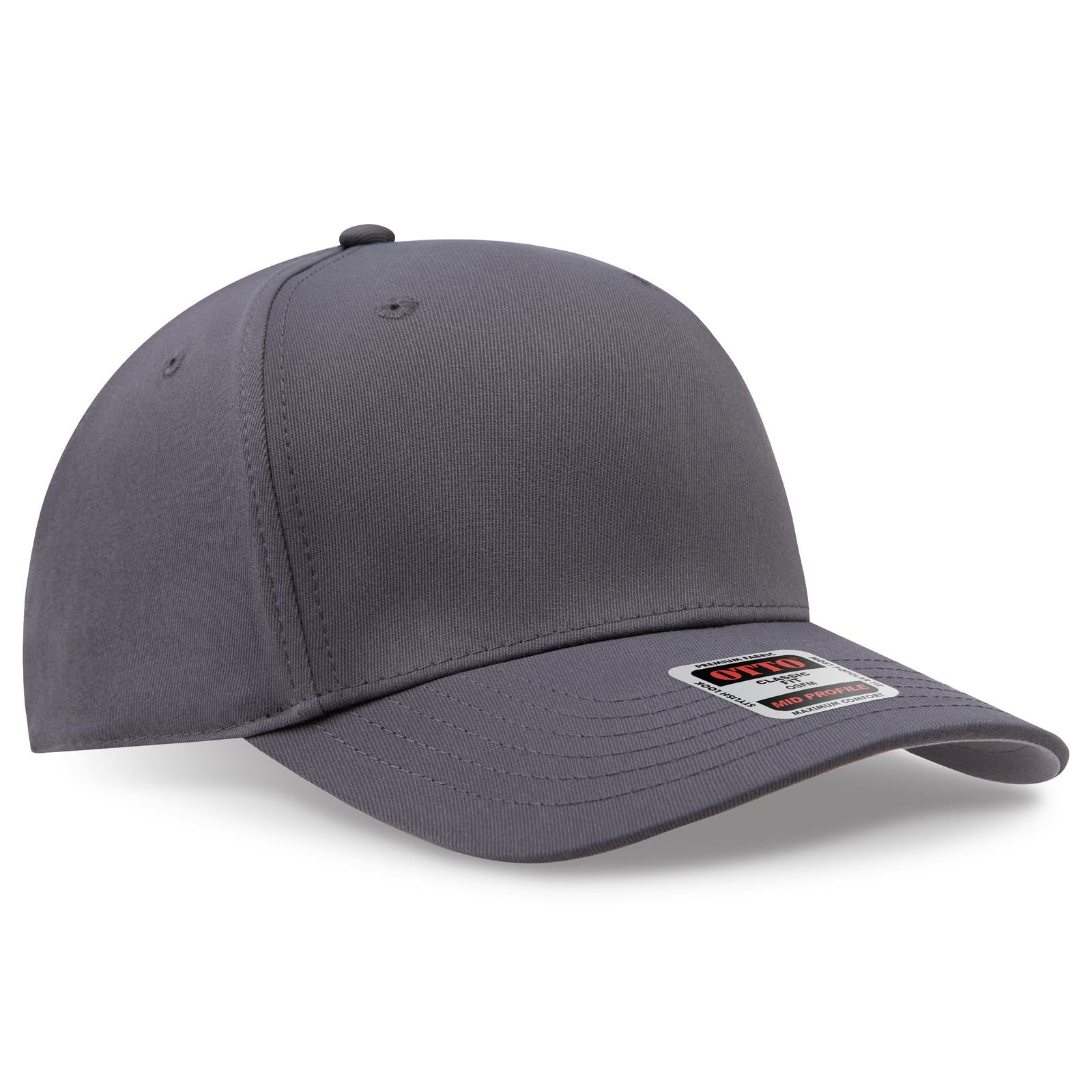 Custom Embroidered or DTF Printed - OTTO CAP® Seamless 6 Panel Mid Profile Baseball Cap