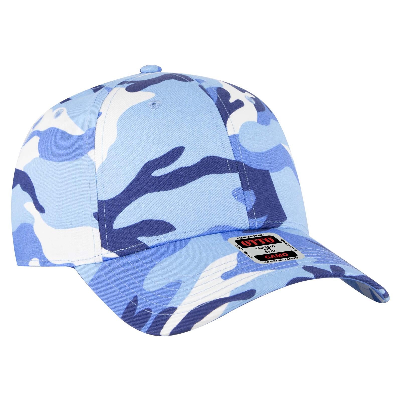 Custom Embroidered or DTF Printed - OTTO CAP® Camouflage 6 Panel Low Profile Baseball Cap