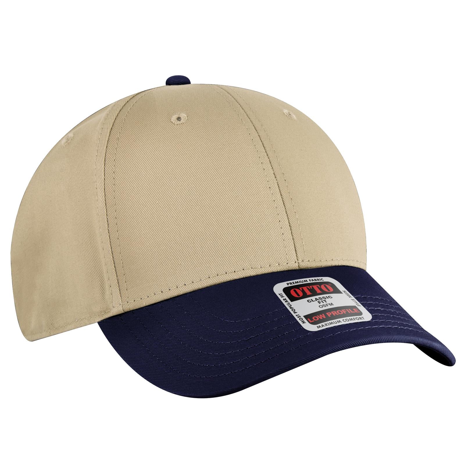 Custom Embroidered or DTF Printed - OTTO CAP® 6 Panel Low Profile Baseball Cap