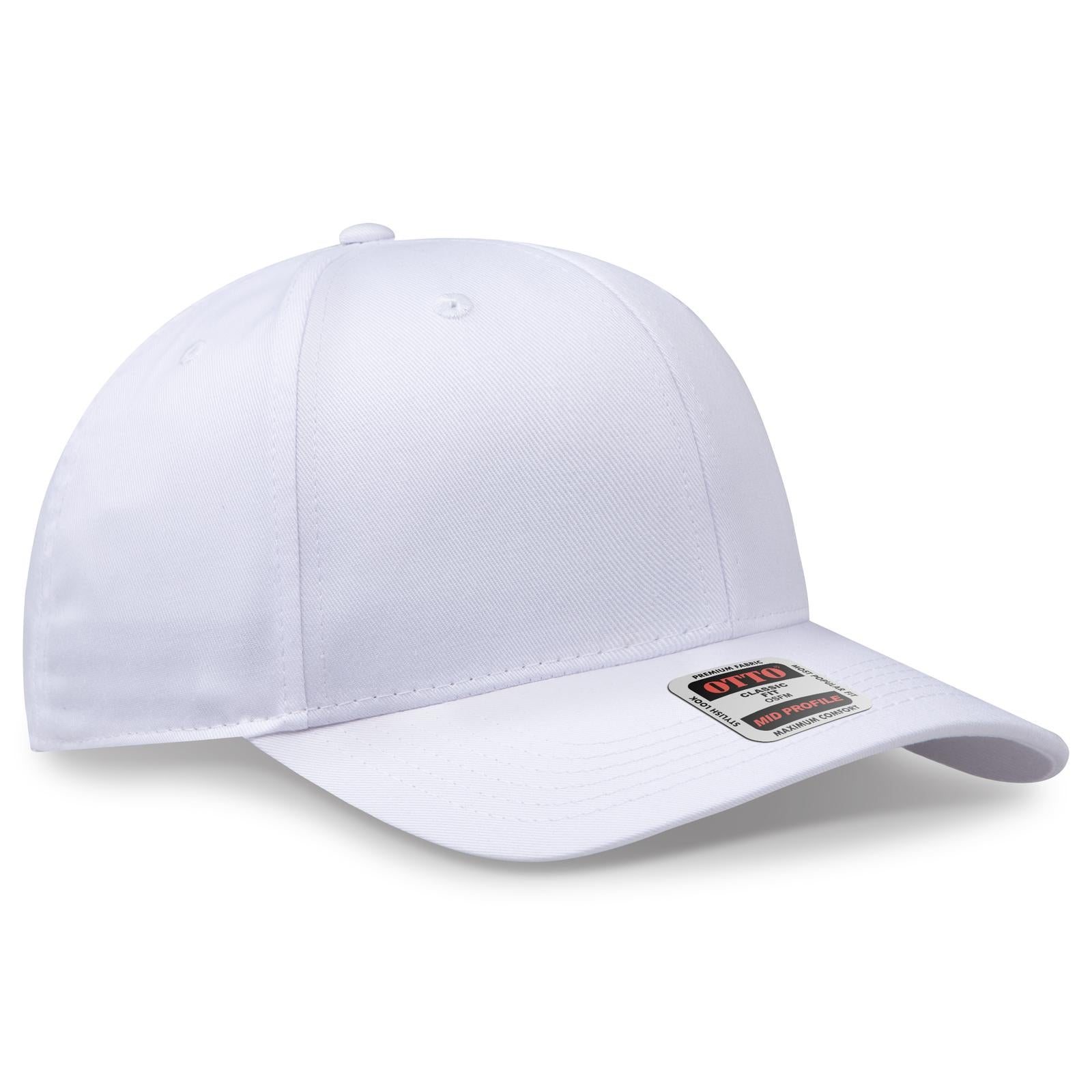 Custom Embroidered or DTF Printed - OTTO CAP® 6 Panel Mid Profile Baseball Cap