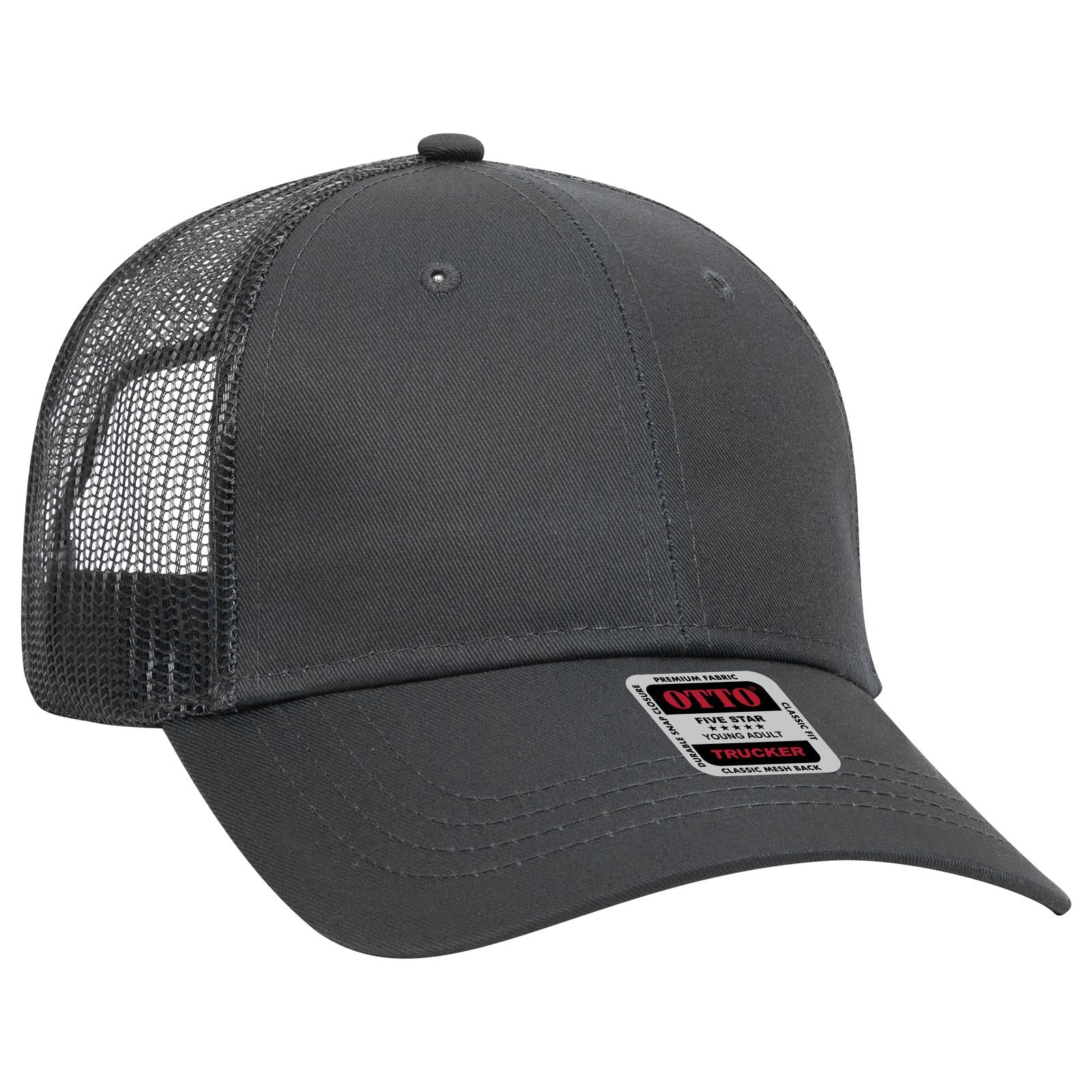 Custom Embroidered or DTF Printed - OTTO CAP® 6 Panel Low Profile Mesh Back Trucker Hat