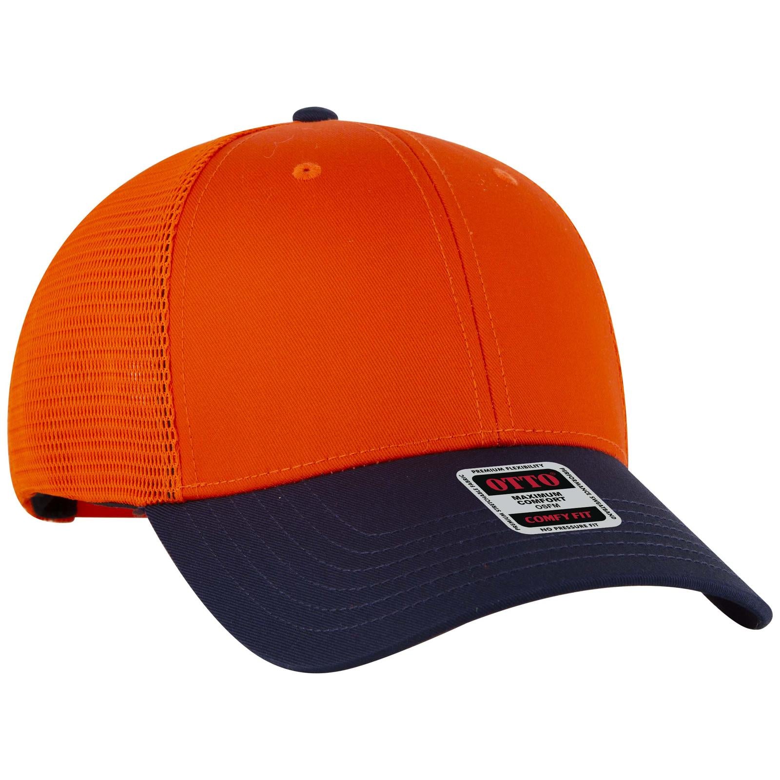 Custom Embroidered or DTF Printed - OTTO CAP® OTTO COMFY FIT® 6 Panel Low Profile Mesh Back Trucker Hat