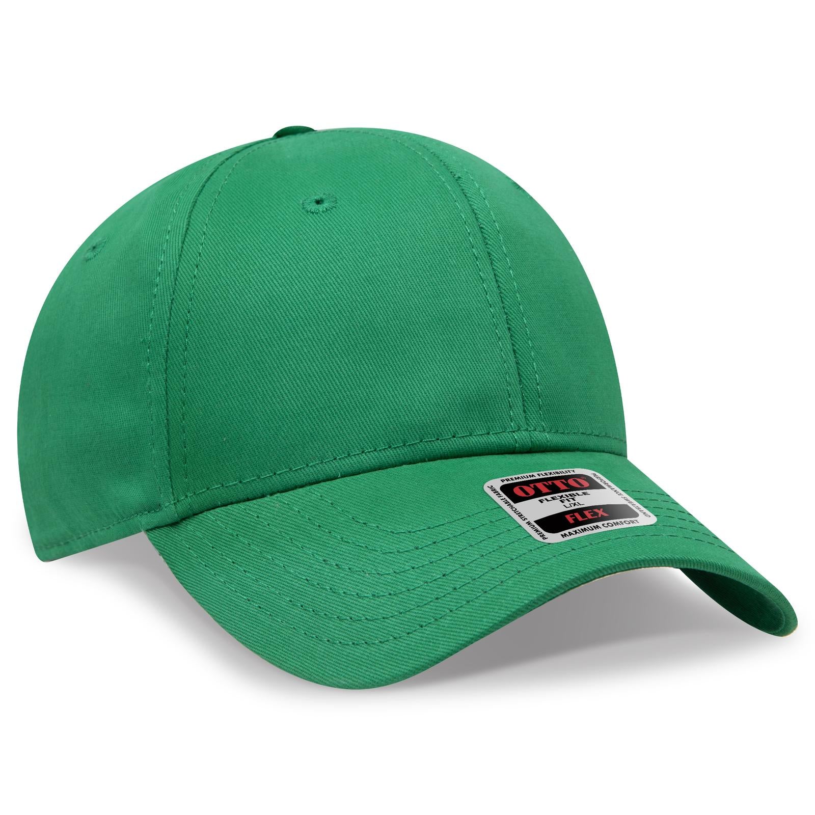 Custom Embroidered or DTF Printed - OTTO CAP® OTTO FLEX® Fitted 6 Panel Low Profile Baseball Cap