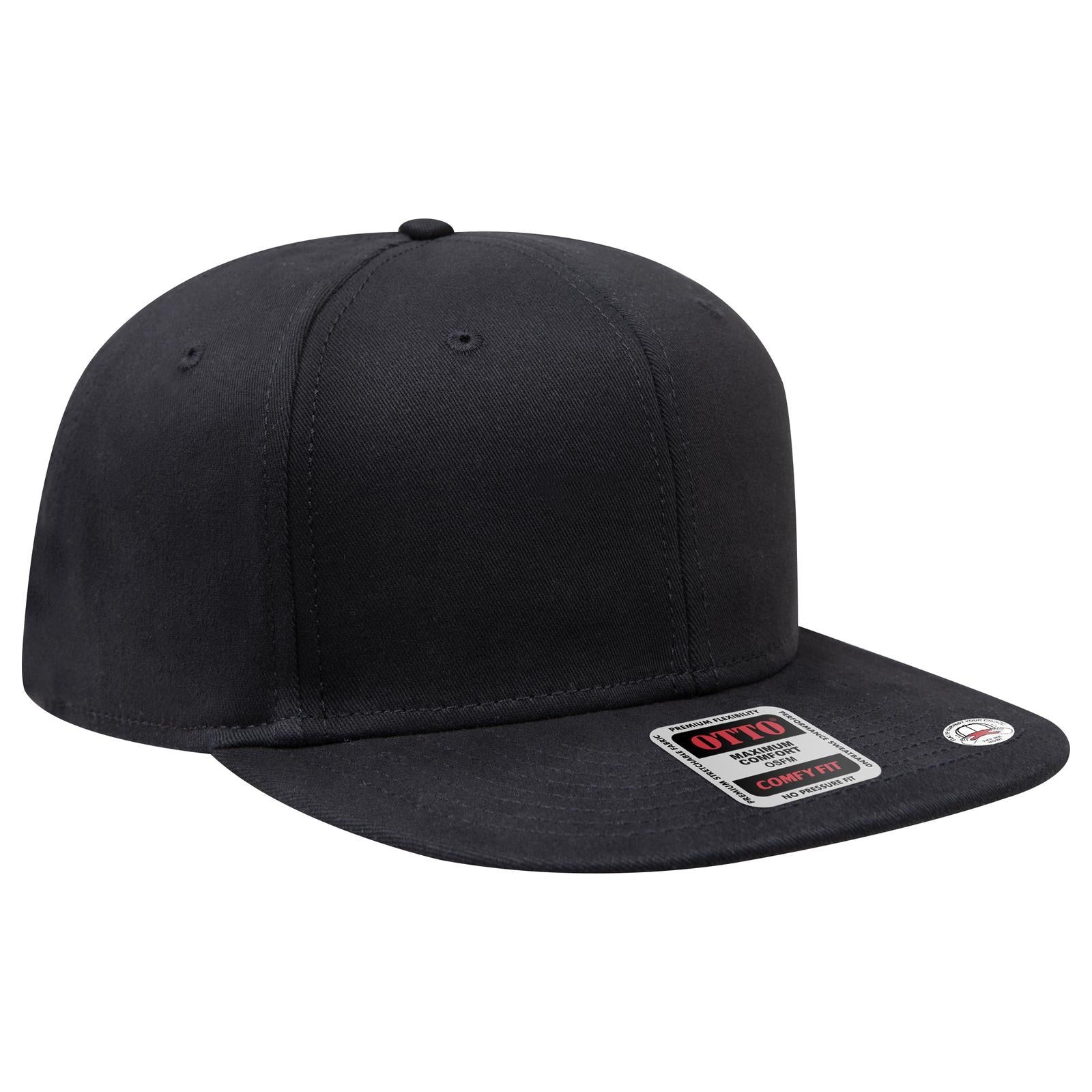 Custom Embroidered or DTF Printed - OTTO CAP® OTTO COMFY FIT® 6 Panel Pro Style Snapback Hat