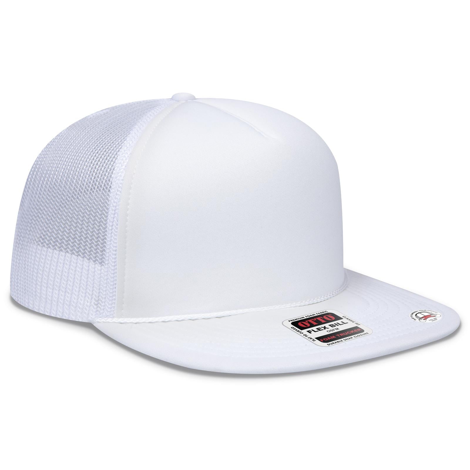Custom Embroidered or DTF Printed - OTTO CAP® OTTO SNAP 5 Panel Pro Style Mesh Back Trucker Snapback Hat