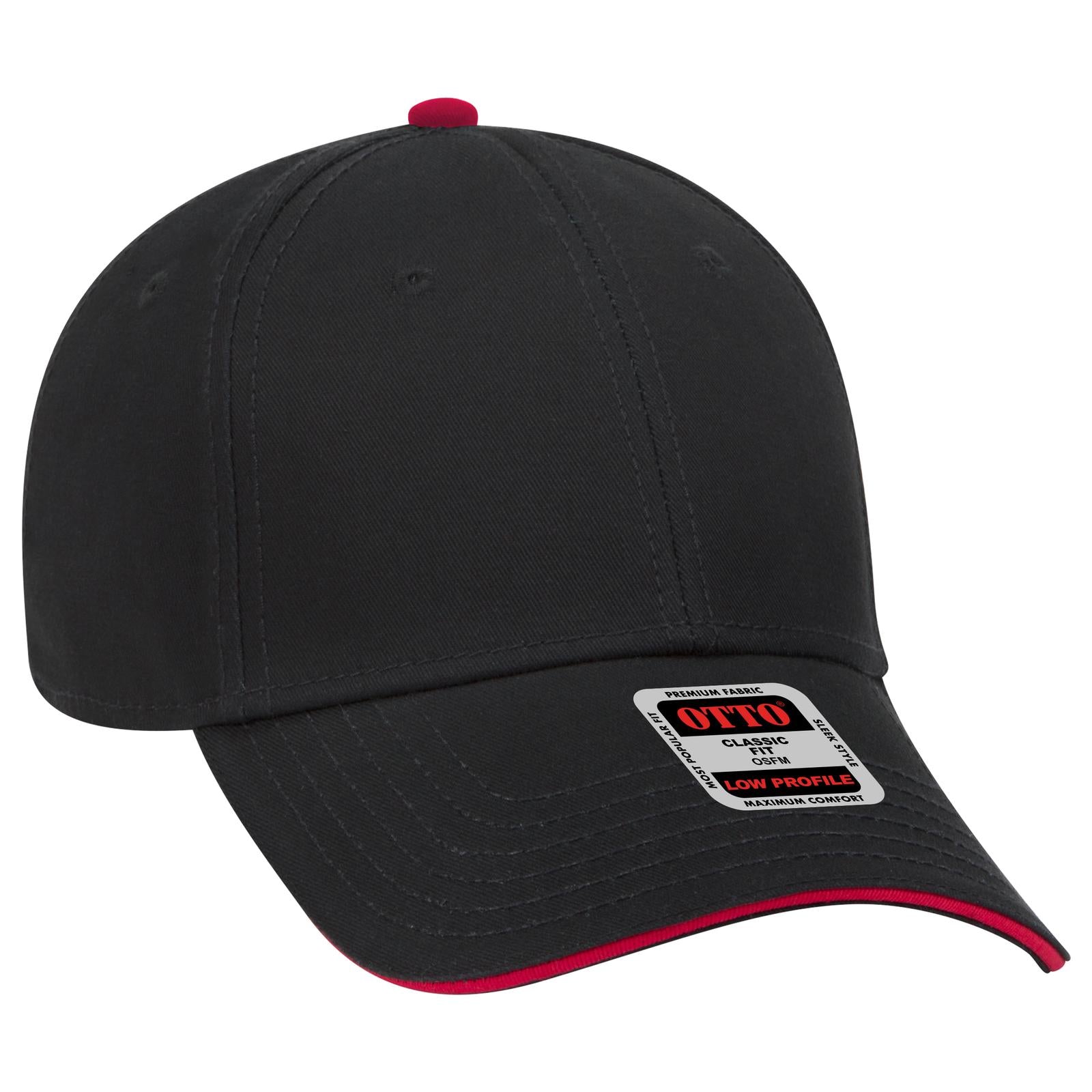 Custom Embroidered or DTF Printed - OTTO CAP® 6 Panel Low Profile Baseball Cap
