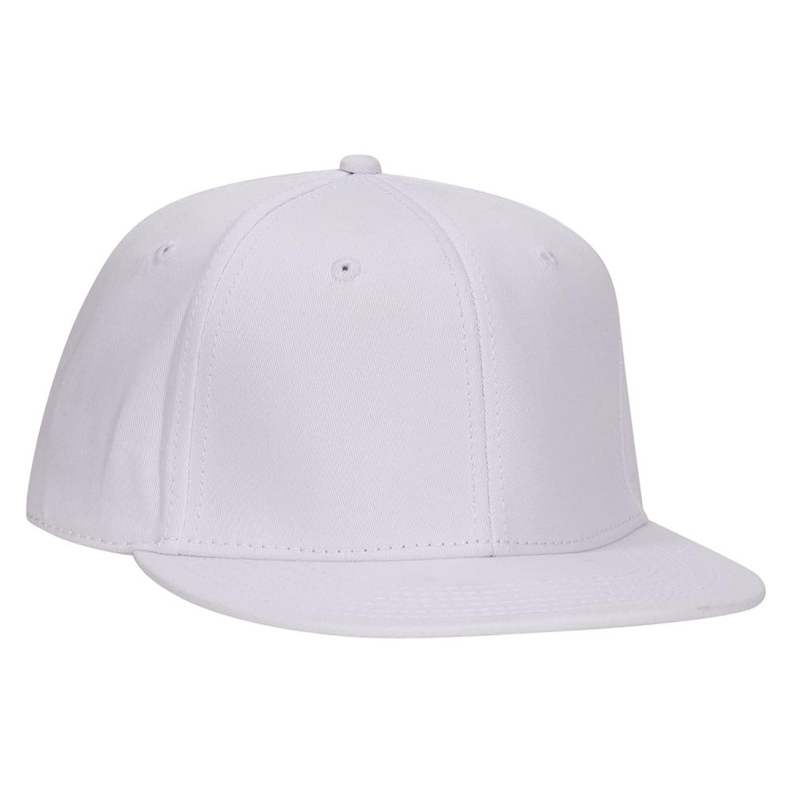 Custom Embroidered or DTF Printed - OTTO CAP® OTTO FLEX® Fitted 6 Panel Mid Profile Flat Visor Baseball Cap