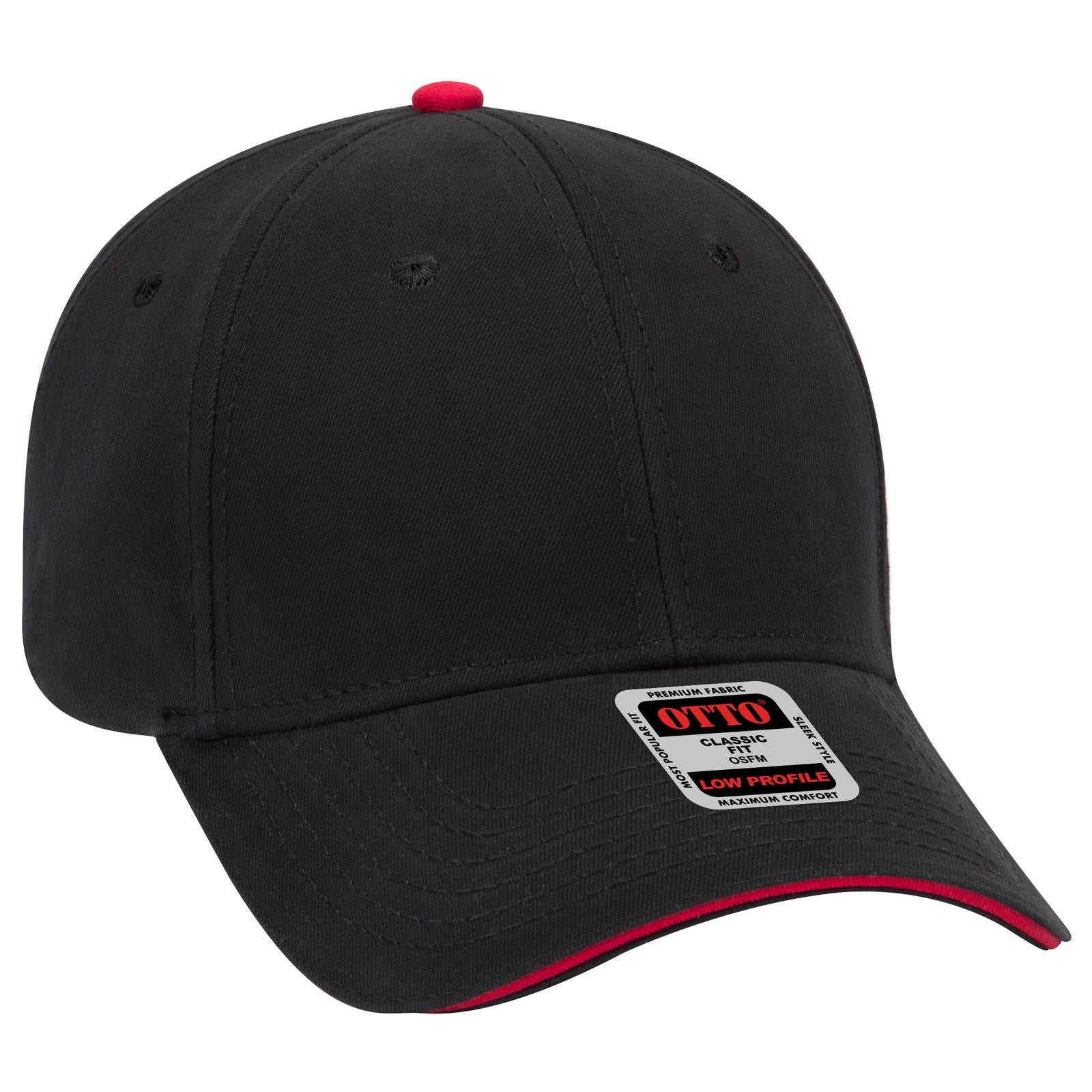 Custom Embroidered or DTF Printed - OTTO CAP® 6 Panel Low Profile Baseball Cap