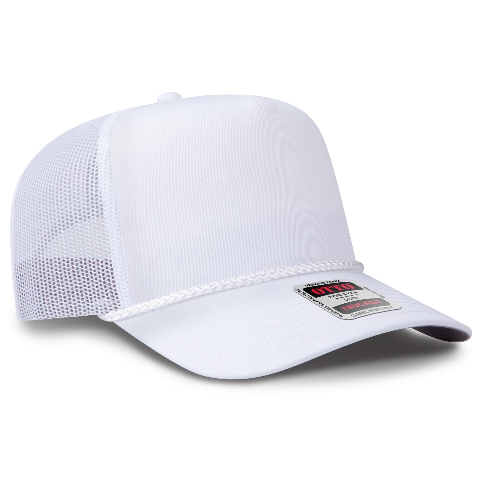 Custom Embroidered or DTF Printed - OTTO CAP® 5 Panel Mid Profile Mesh Back Trucker Hat