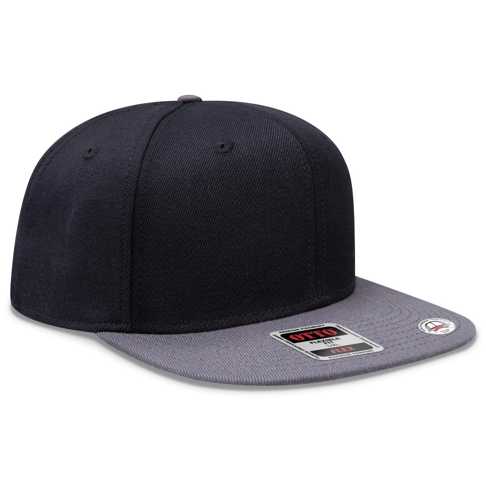 Custom Embroidered or DTF Printed - OTTO CAP® OTTO FLEX® Fitted 6 Panel Pro Style Baseball Cap