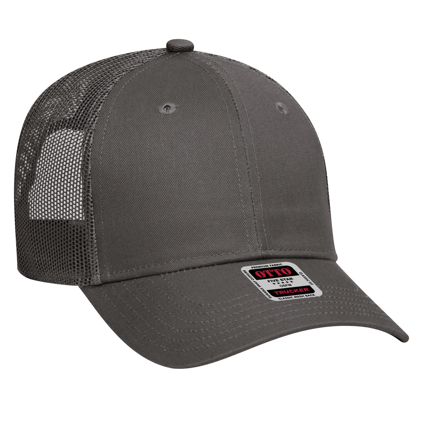 Custom Embroidered or DTF Printed - OTTO CAP® 6 Panel Low Profile Mesh Back Trucker Hat