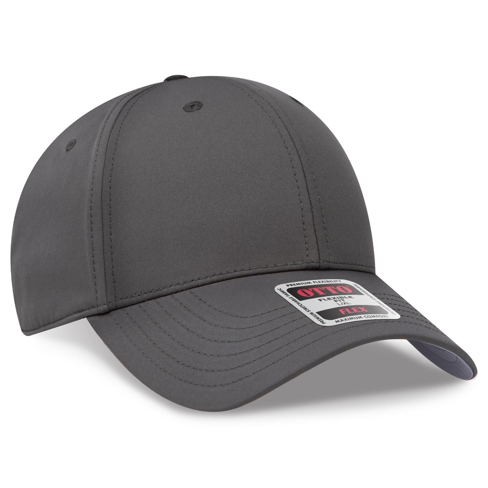 Custom Embroidered or DTF Printed - OTTO CAP® OTTO FLEX® Fitted 6 Panel Low Profile Baseball Cap