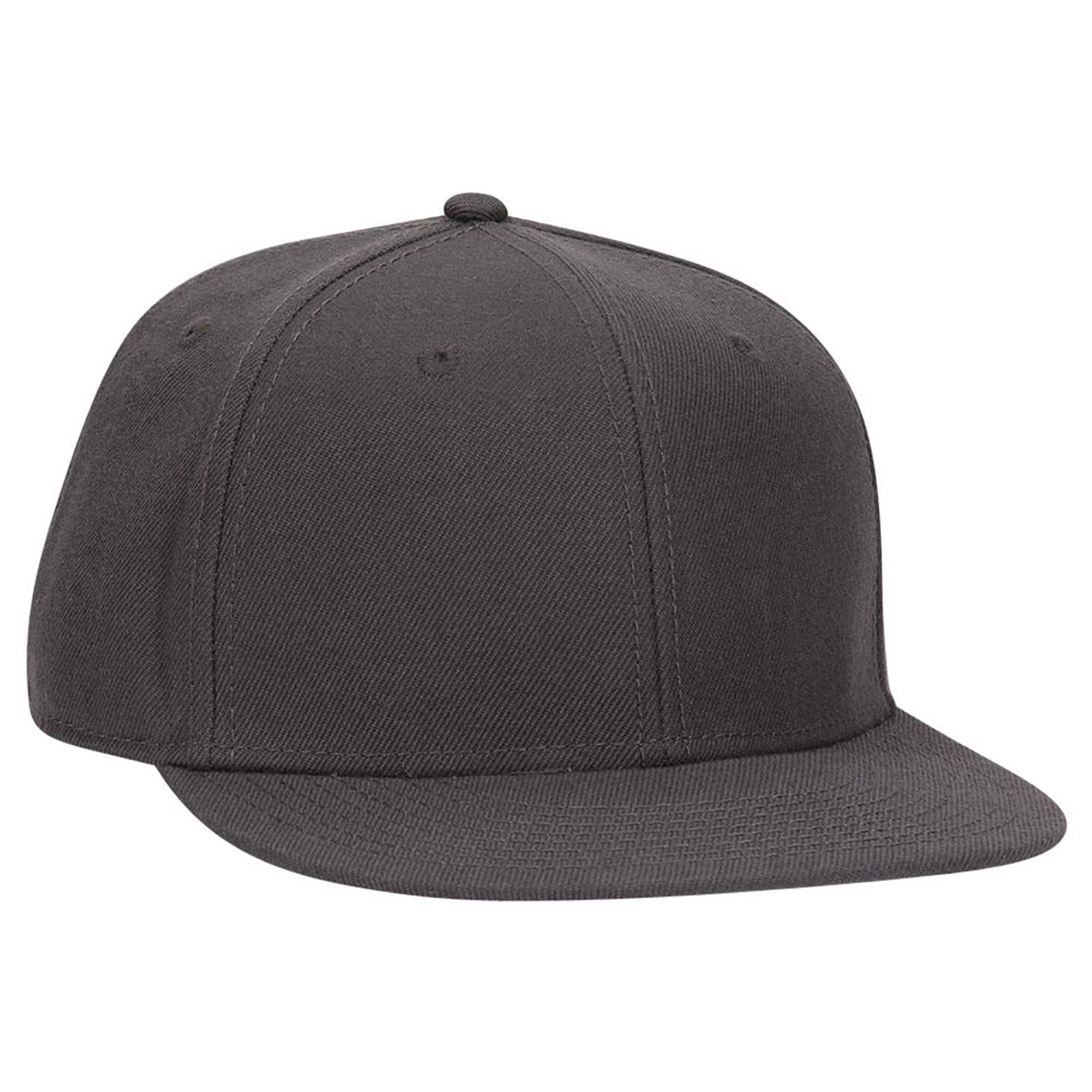 Custom Embroidered or DTF Printed - OTTO CAP® OTTO FIT® 6 Panel Pro Profile Flat Visor Baseball Cap