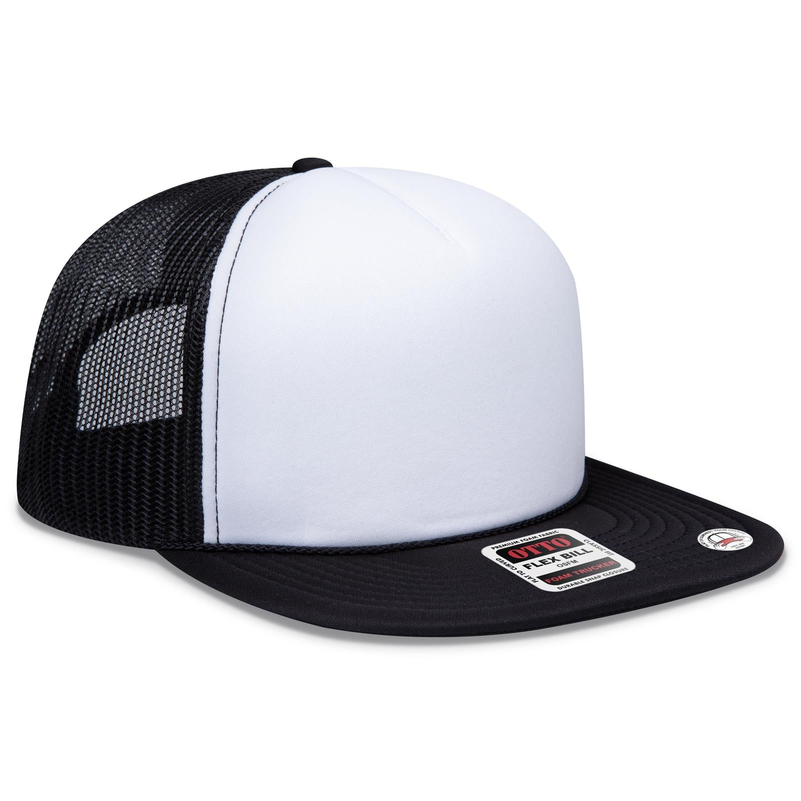 Custom Embroidered or DTF Printed - OTTO CAP® OTTO SNAP 5 Panel Pro Style Mesh Back Trucker Snapback Hat